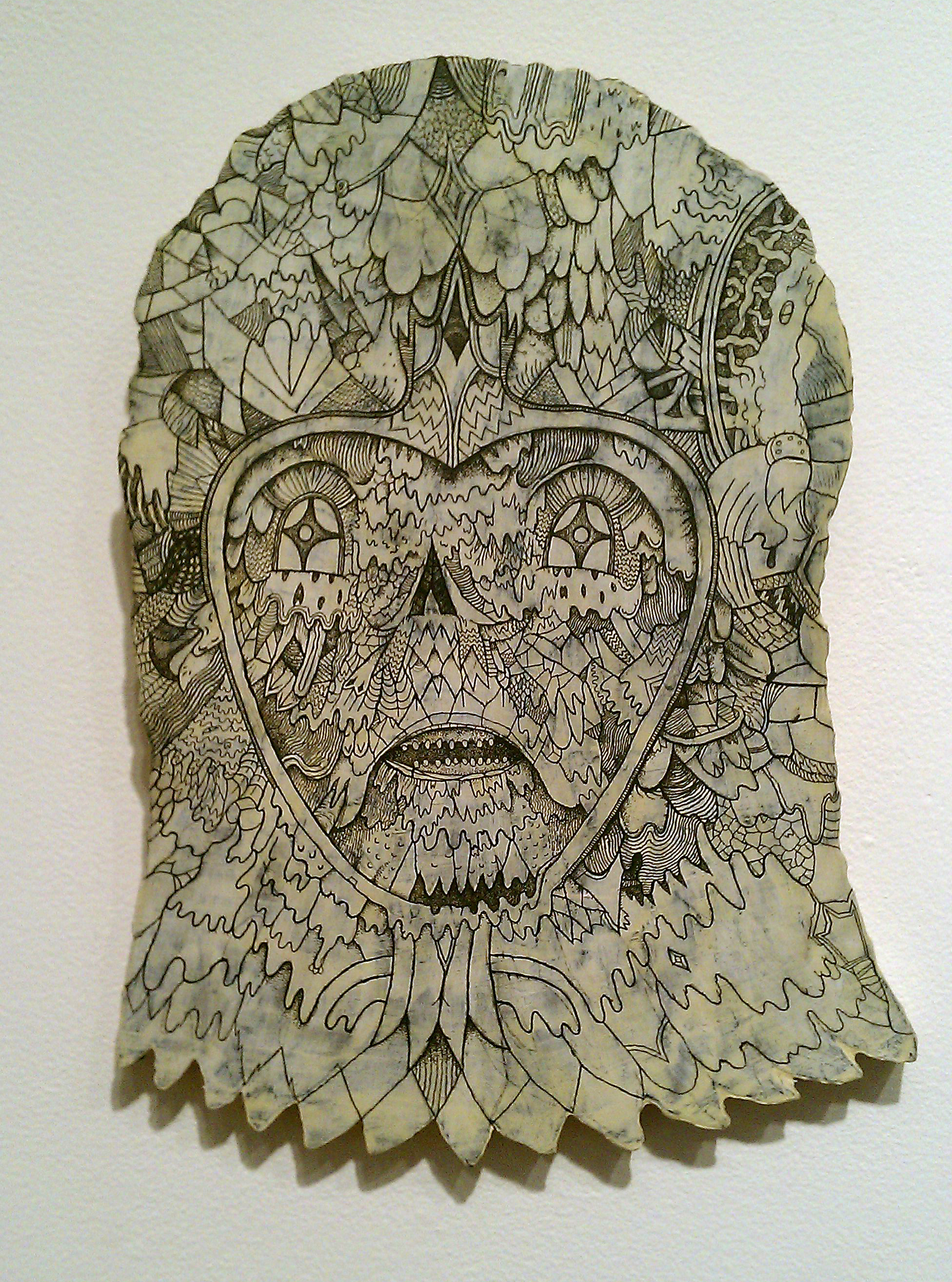  Ink and acrylic&nbsp;on wood 2012  Private collection 