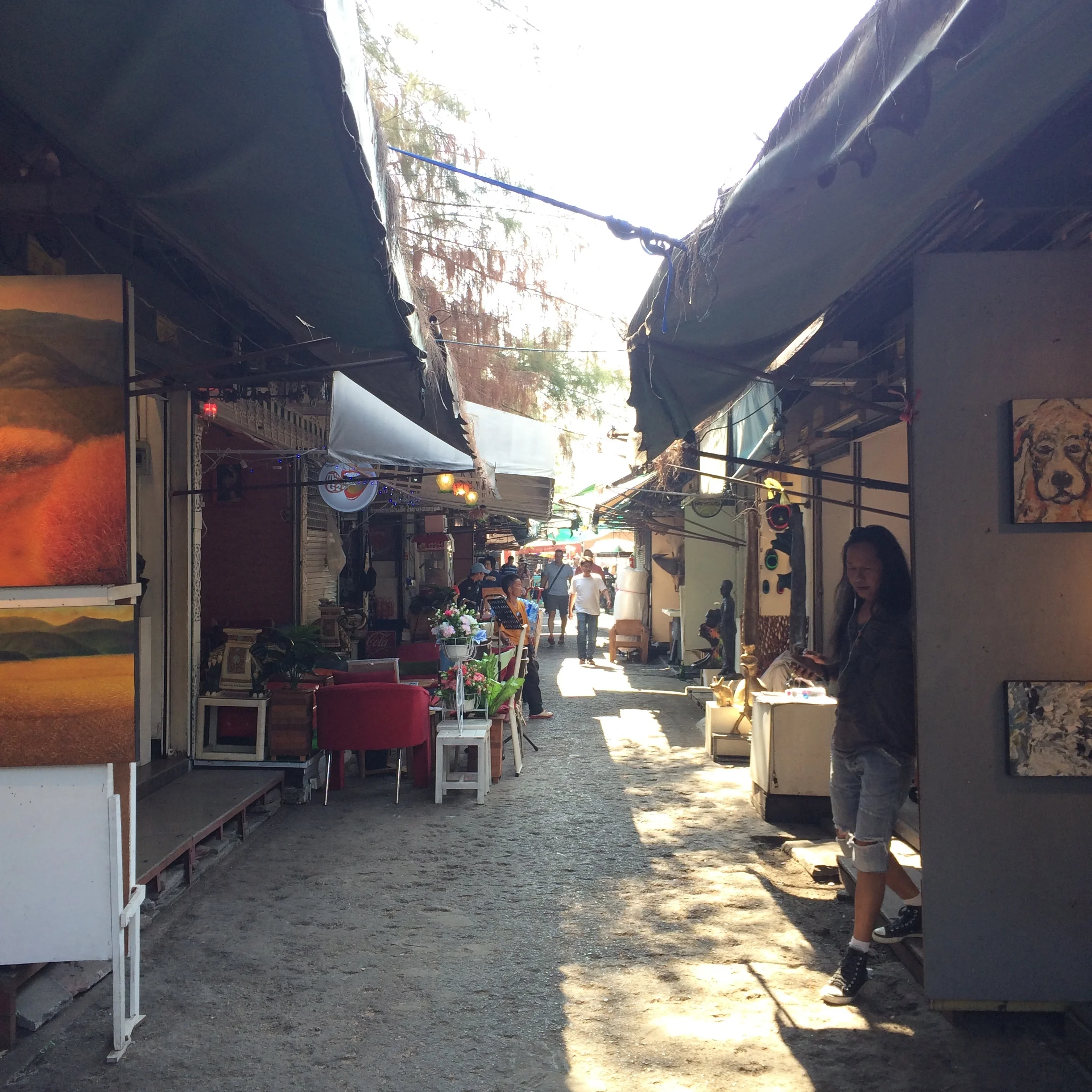 In a maze of shops, you can find art galleries, Thai massages, street food, and more. 