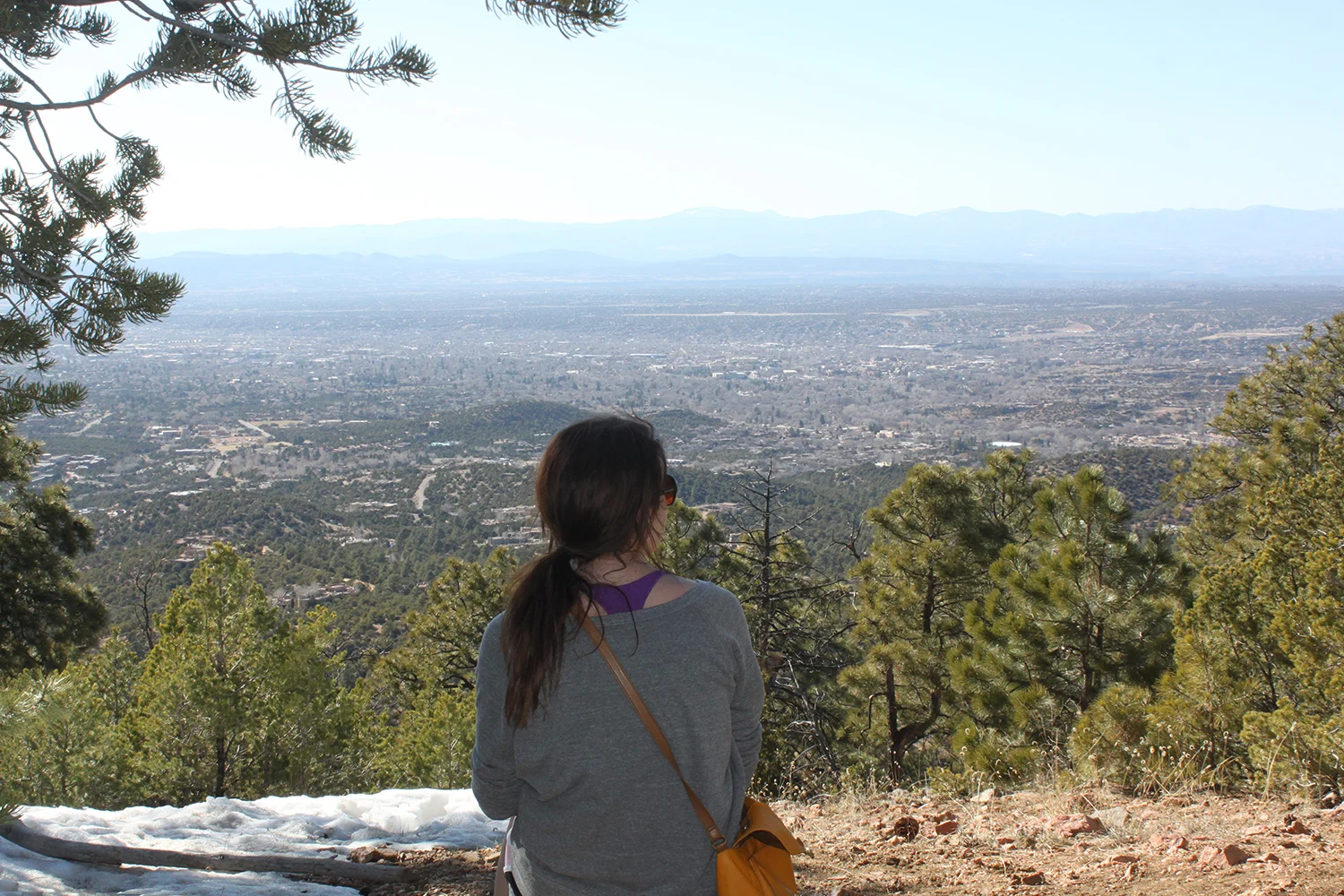 An overlook on one of Santa Fe's many hiking trails. 