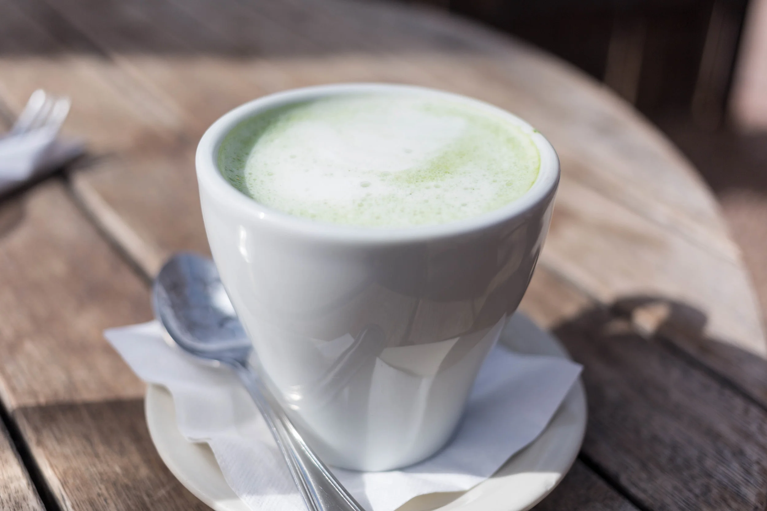 Lavender-honey matcha latte