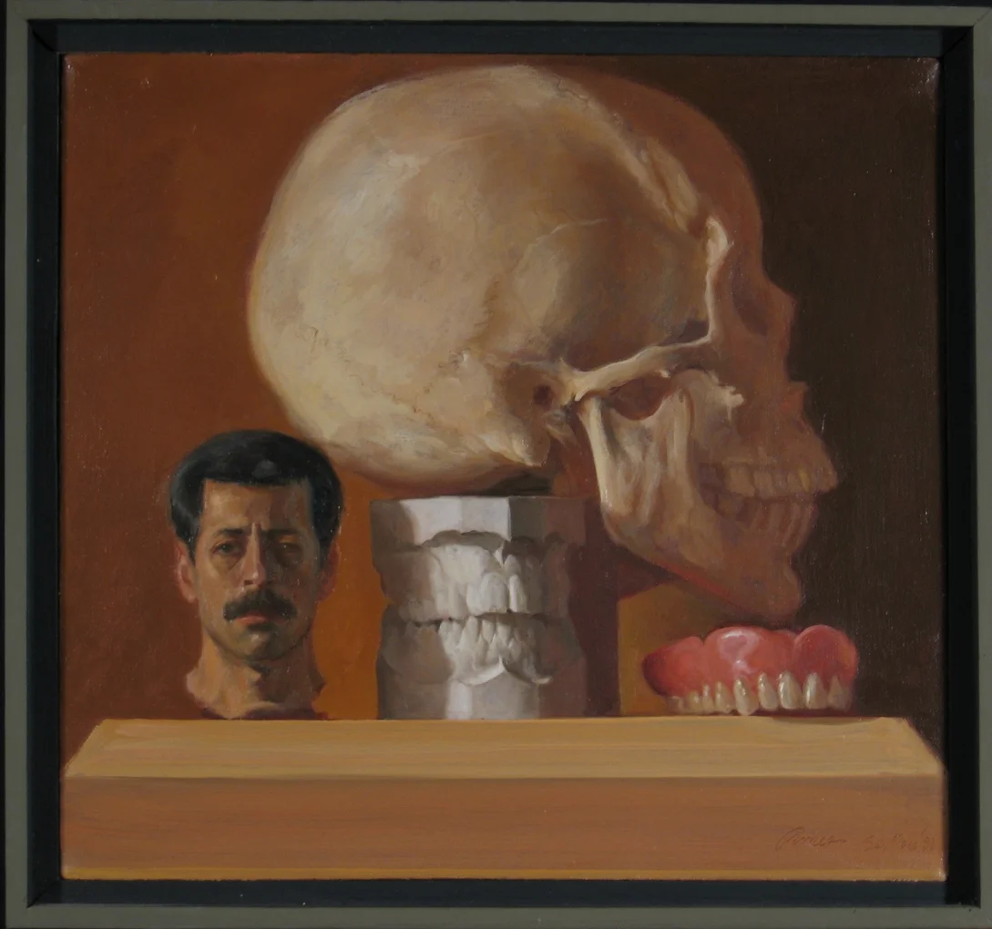 Skull and Self Portrait