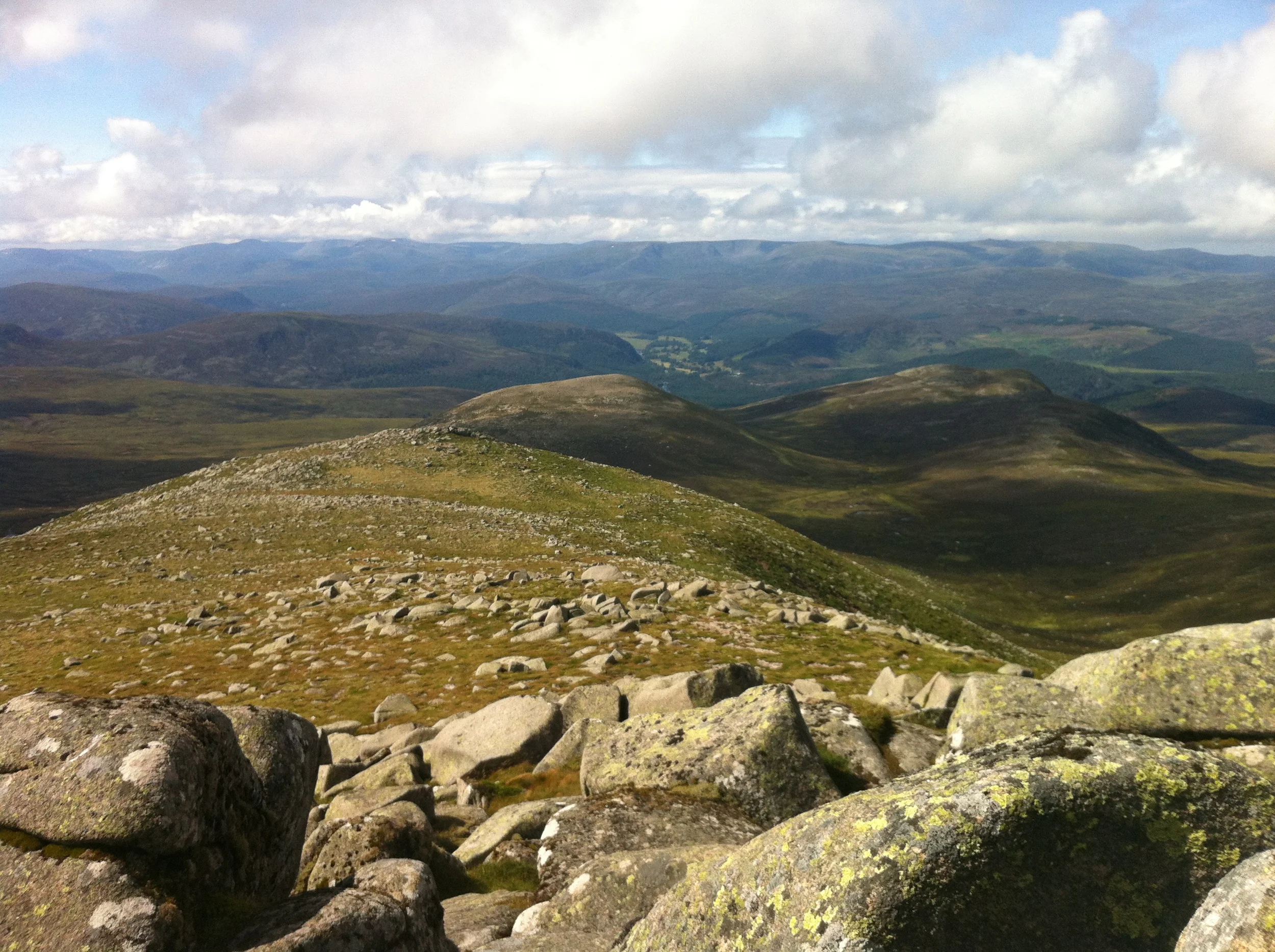 Needless to say, the weather really improved, and the ill-equipped family, rather than being found under 6 feet of snow, quite happily made it to the summit (now clear) and presumably back......and they'll moan about being hassled by a holier-than-thou St Bernard. The paths have been radically improved on Lochnagar, and the descent down the Glas Allt is now a very well drained path; don't remember it being quite as good last time.