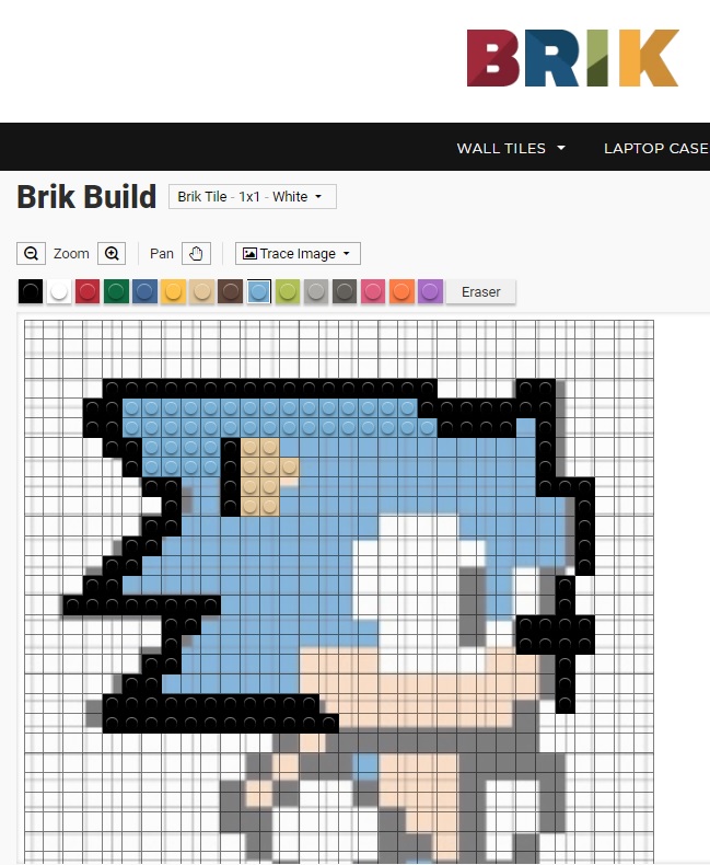 New notebook sonic sprite pixel art