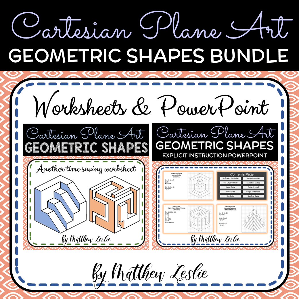 Cartesian Plane Art - Geometric Shapes Bundle