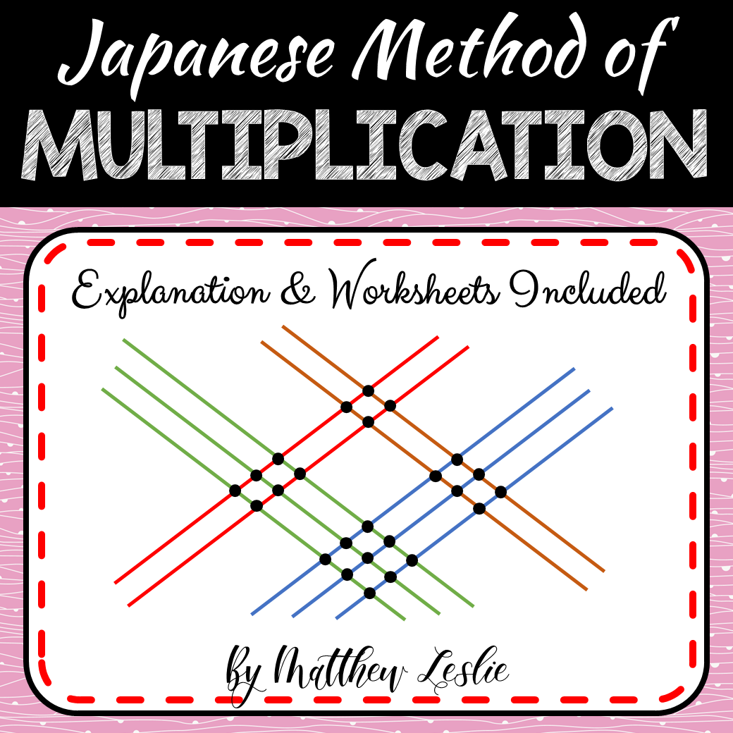 Japanese Method of Multiplication Worksheets