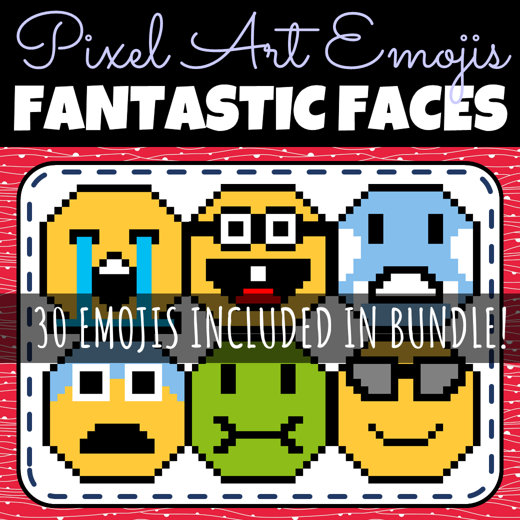 Pixel Art Emojis: Fantastic Faces Bundle