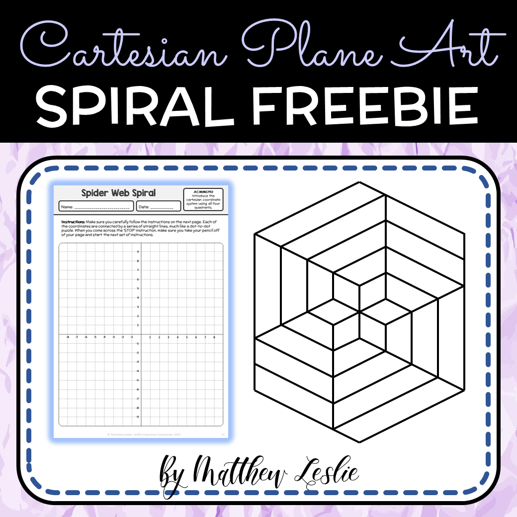 Cartesian Plane Art - Spiral Edition Freebie & Explicit Instruction PowerPoint