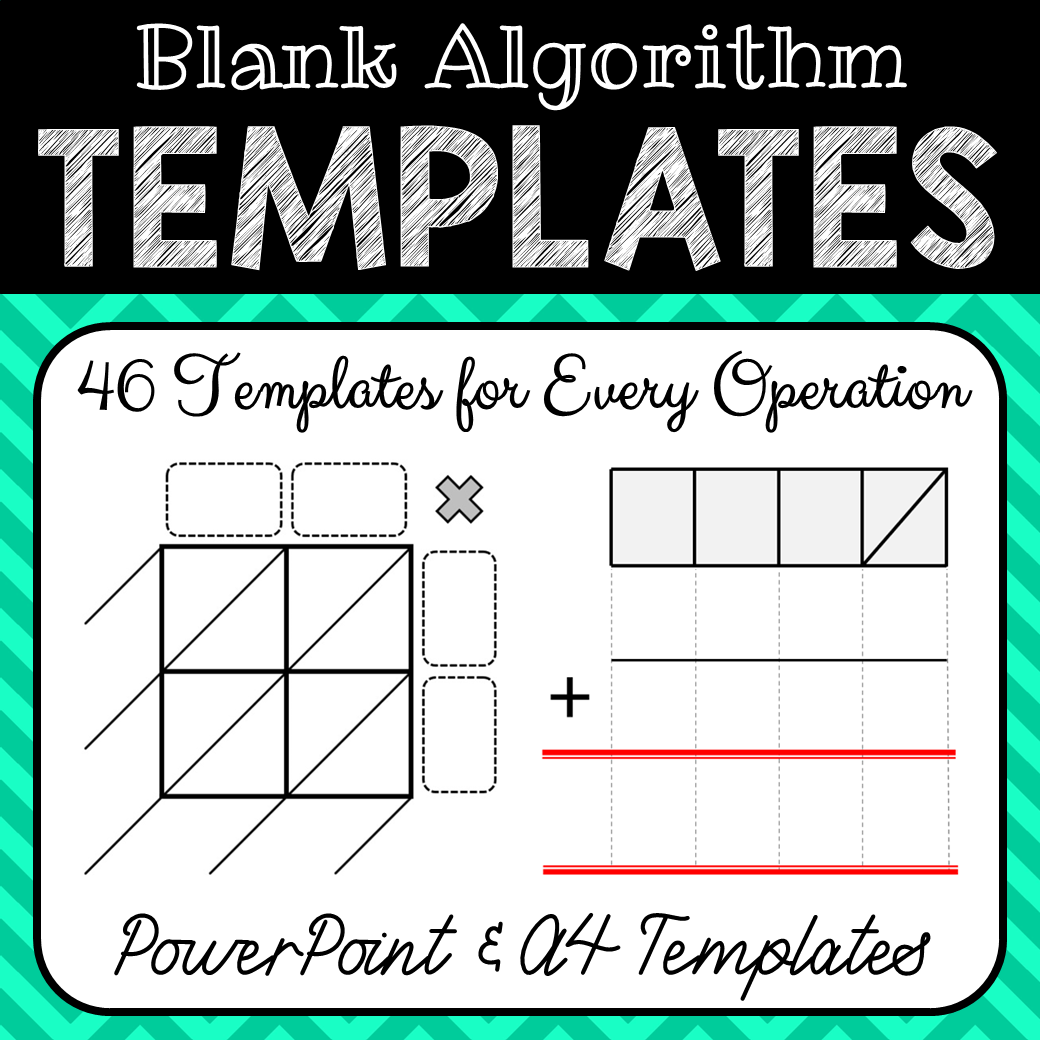 Blank Algorithm Templates – A4 Templates and PowerPoint – All Operations