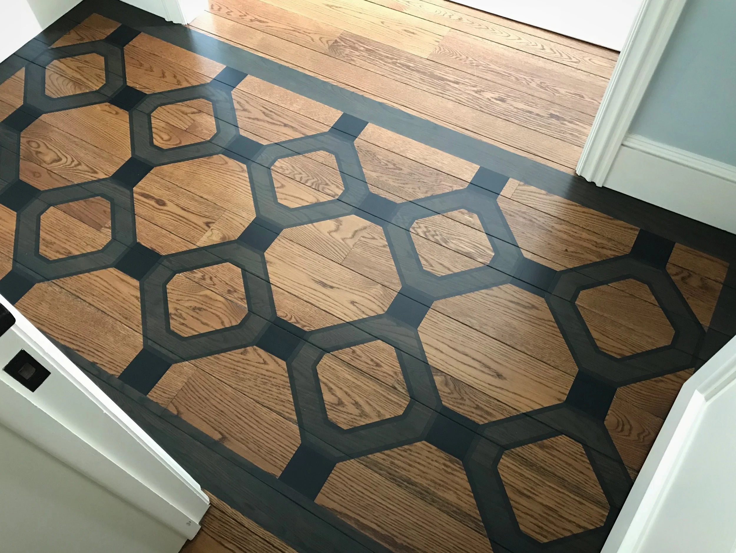 Hand Painted Floor. Hillsborough, CA