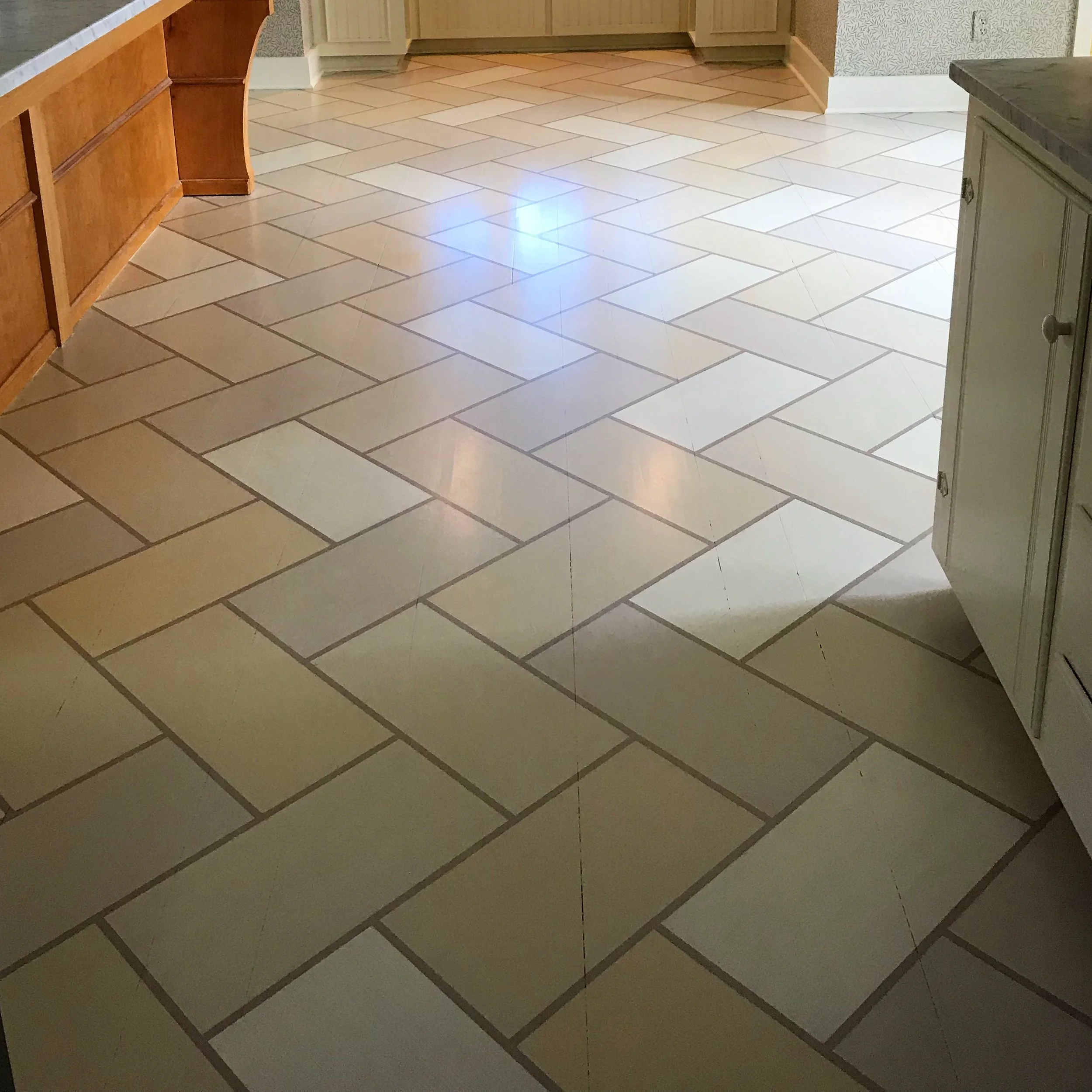 Hand Painted Floor. Saratoga, CA