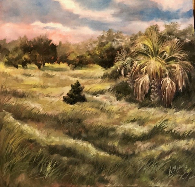 Lowcountry artists_Norma Baleentine_PALM ALONG SHEM_oil.jpg