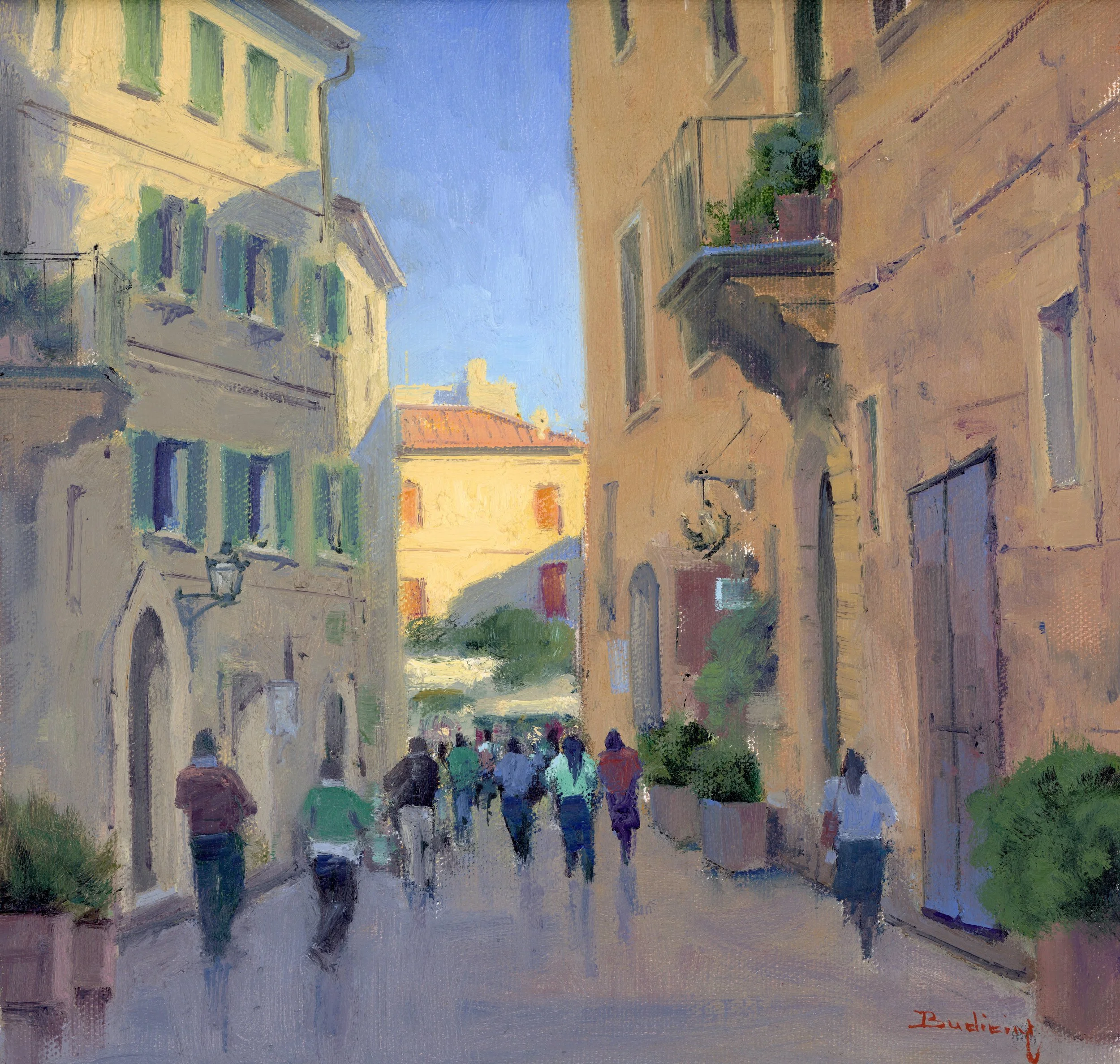 La Cita Di Pienza  Oil 9x9 - 1.jpeg