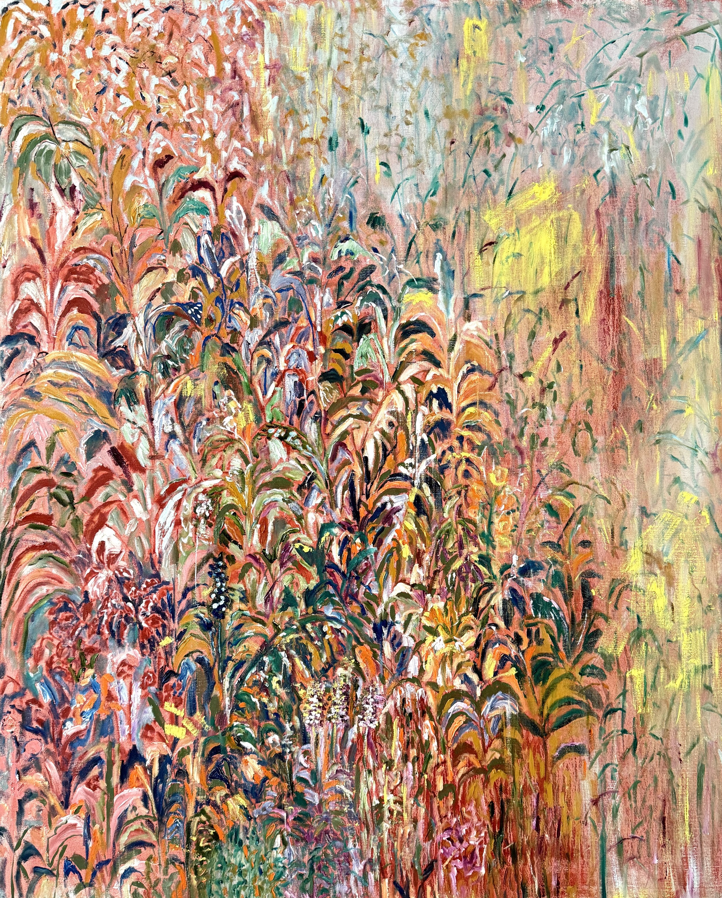 Alhambra_60x48 inch _ oil,oil sticks, acrylic-ink,graphite_framed in natural wood float frame_USD$6800.jpg.jpg