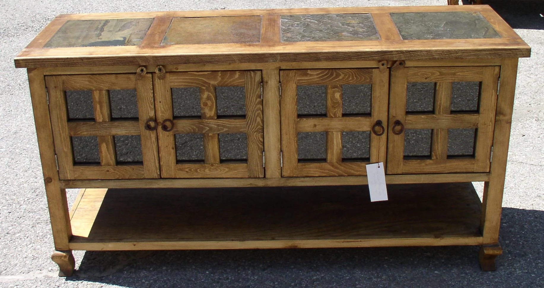 #4435 RANCHO BUFFET SLATE TOP WITH GLASS DOORS 389 .jpg