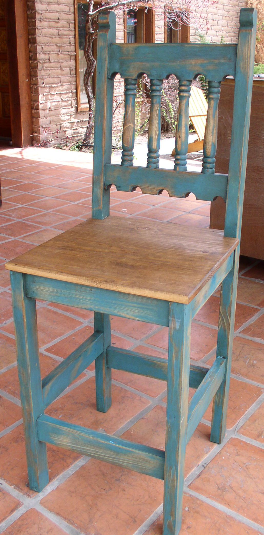 2008 Barstool Mexican Spindle Back, Mexican Bar Stools Leather