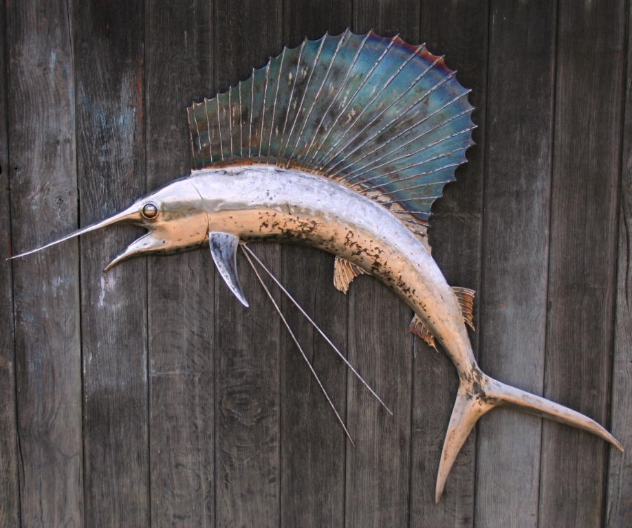 Sailfish by Adam Boydell - forged mild steel 1370mm wide £4000 SOLD