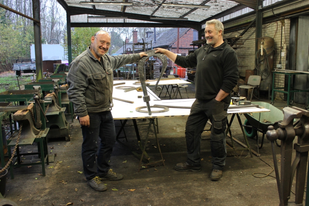 Matthew and Adam with forged crook