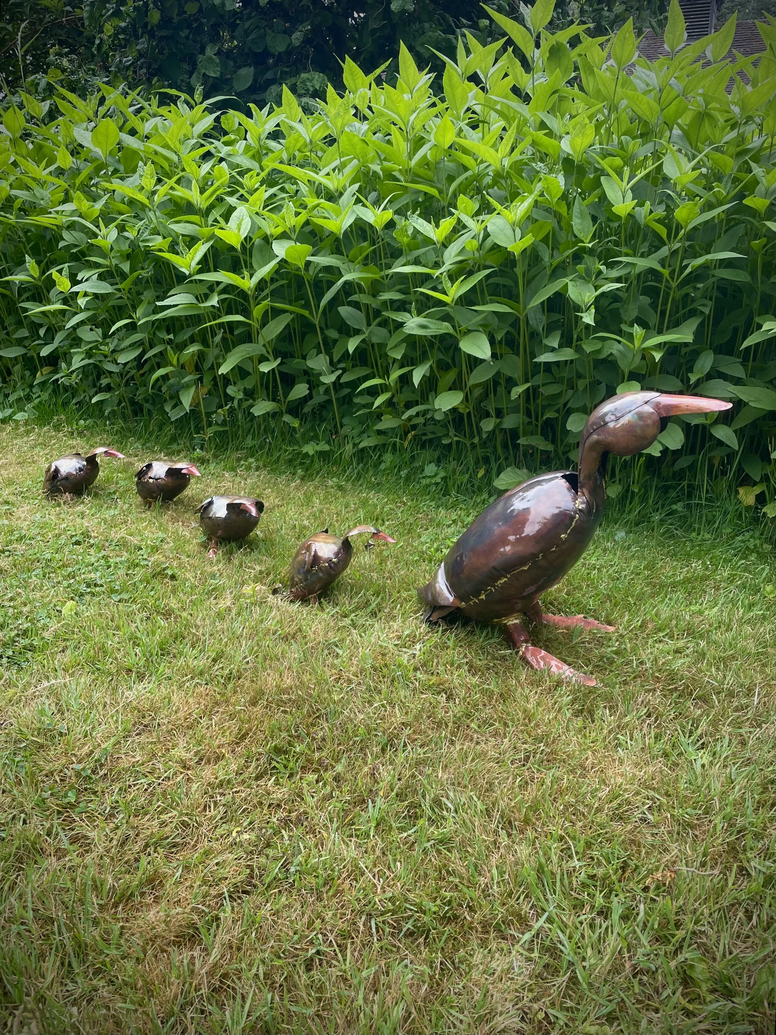 Copper ducklings garden sculpture 3.jpg