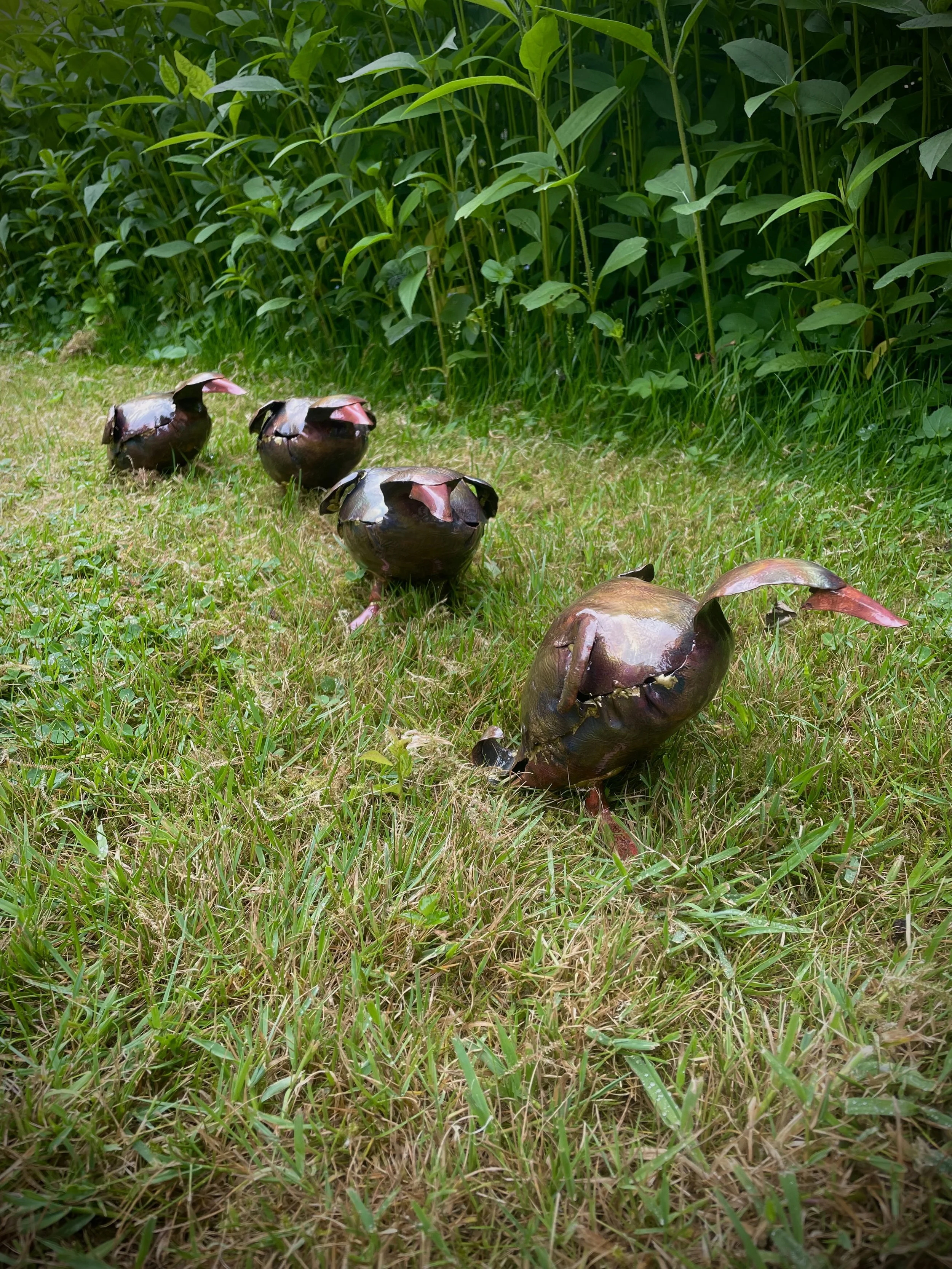 Copper ducklings garden sculpture 2.jpg