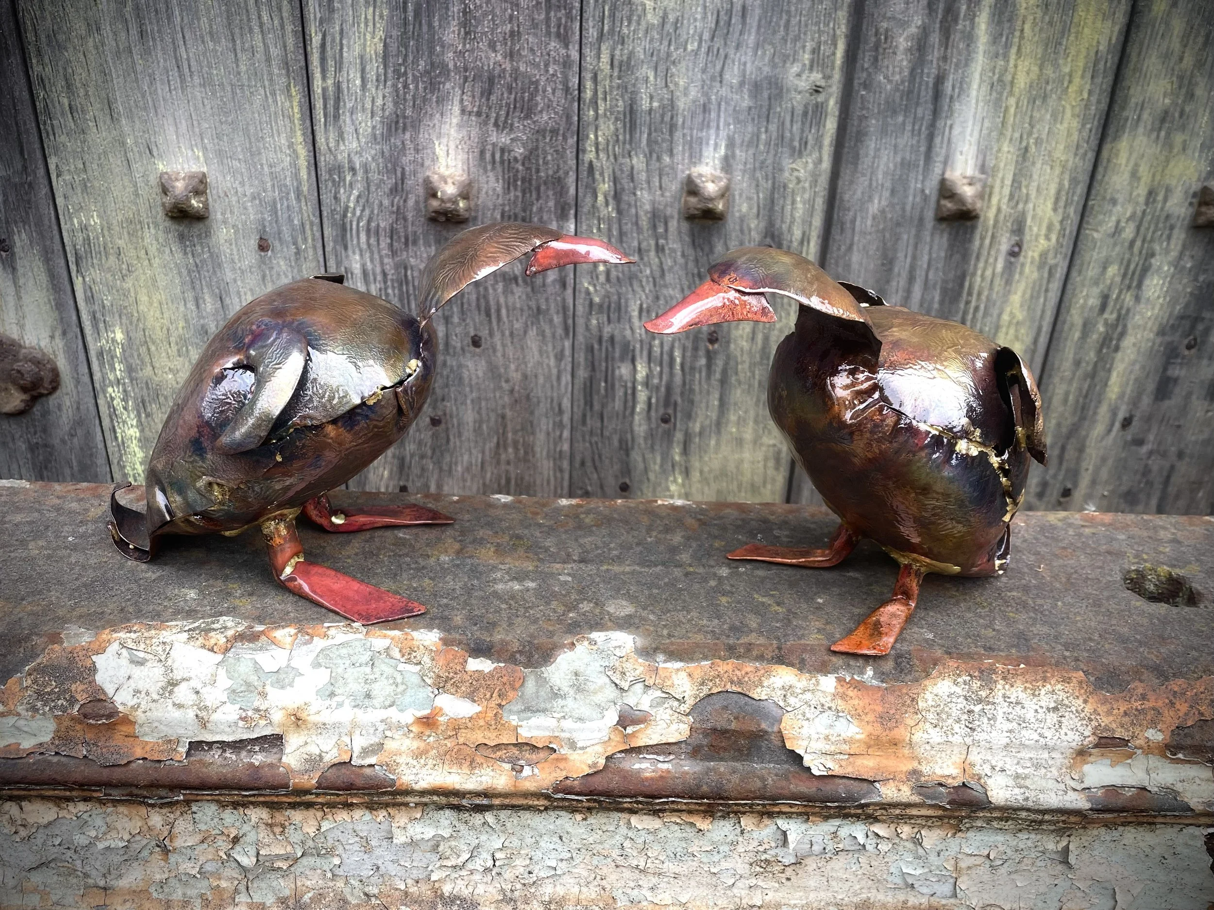 Copper ducklings garden sculpture 4.jpg
