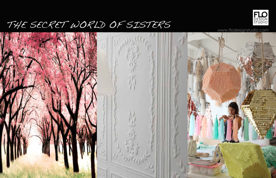 girls' room mood board