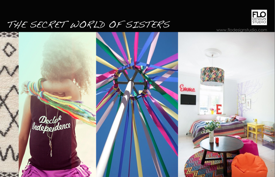 girls' room mood board