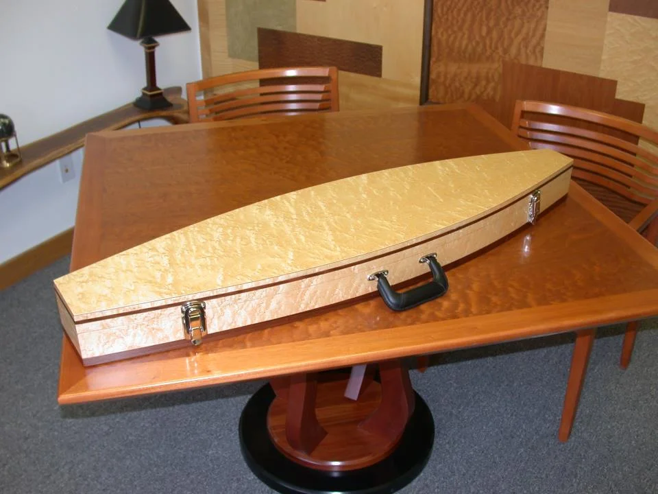 Dulcimer case made in Birdseye Maple
