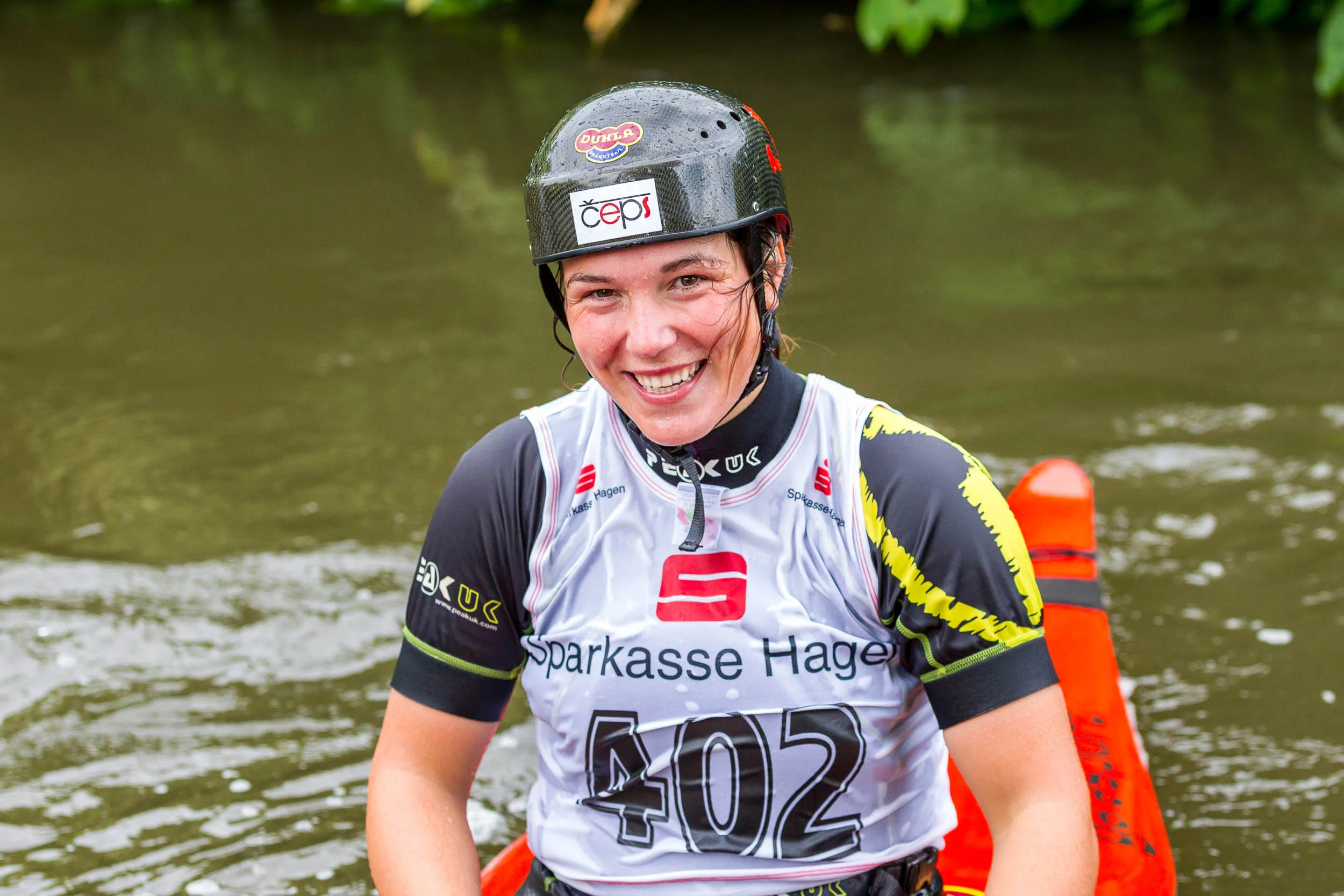 2017 ECA Canoe Slalom Junior/U23 European Championships in Hohenlimburg, Day 4, 20.08.2017 - Canoe Single (C1) Women U23 Finals; Tereza FISEROVA from Czech Republic in her final run. Tereza FISEROVA has become tenth in this Championship.