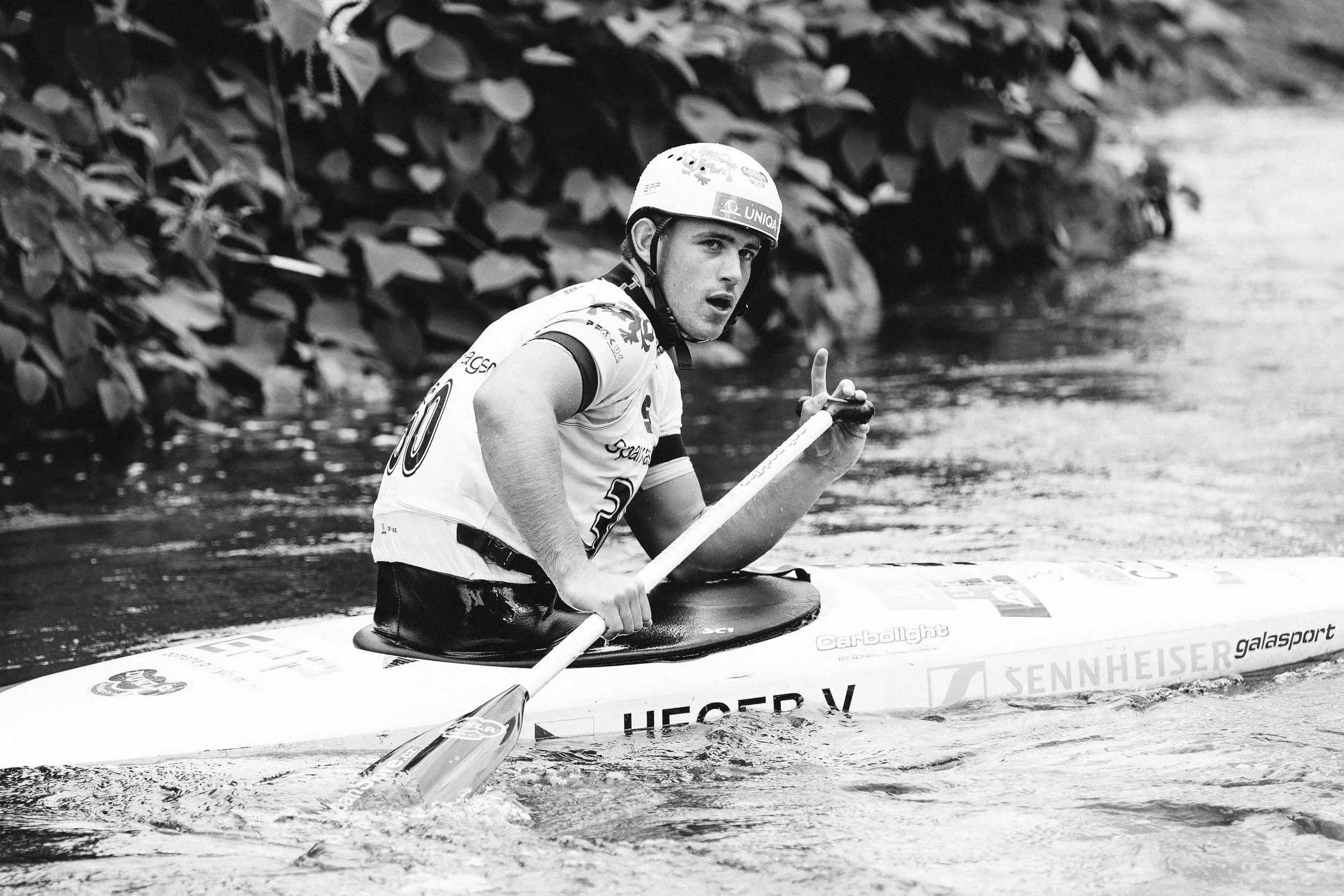 2017 ECA Canoe Slalom Junior/U23 European Championships in Hohenlimburg, Day 4, 20.08.2017 - Canoe Single (C1) Men Junior Finals; Vojtech HEGER from Czech Republic in his final run. Vojtech HEGER has become European Junior Champion 2017.