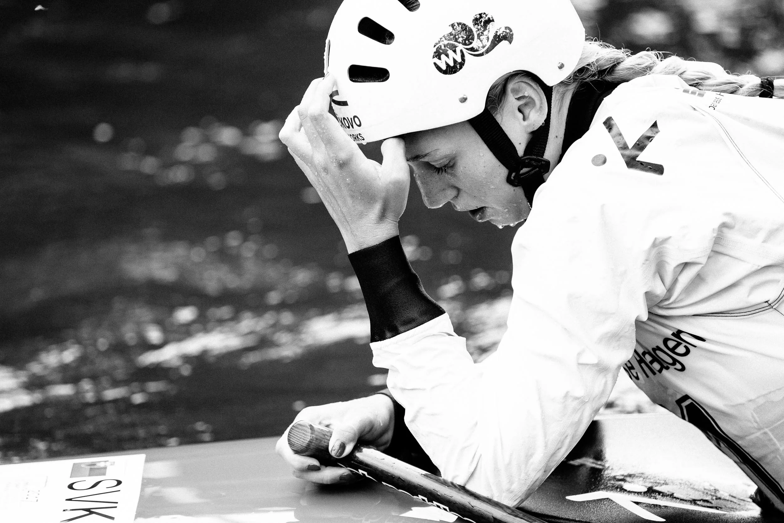 2017 ECA Canoe Slalom Junior/U23 European Championships in Hohenlimburg, Day 4, 20.08.2017 - Canoe Single (C1) Women Junior Finals; Simona GLEJTEKOVA from Slovakia in her final run. Simona GLEJTEKOVA has become 11th in this Championship.