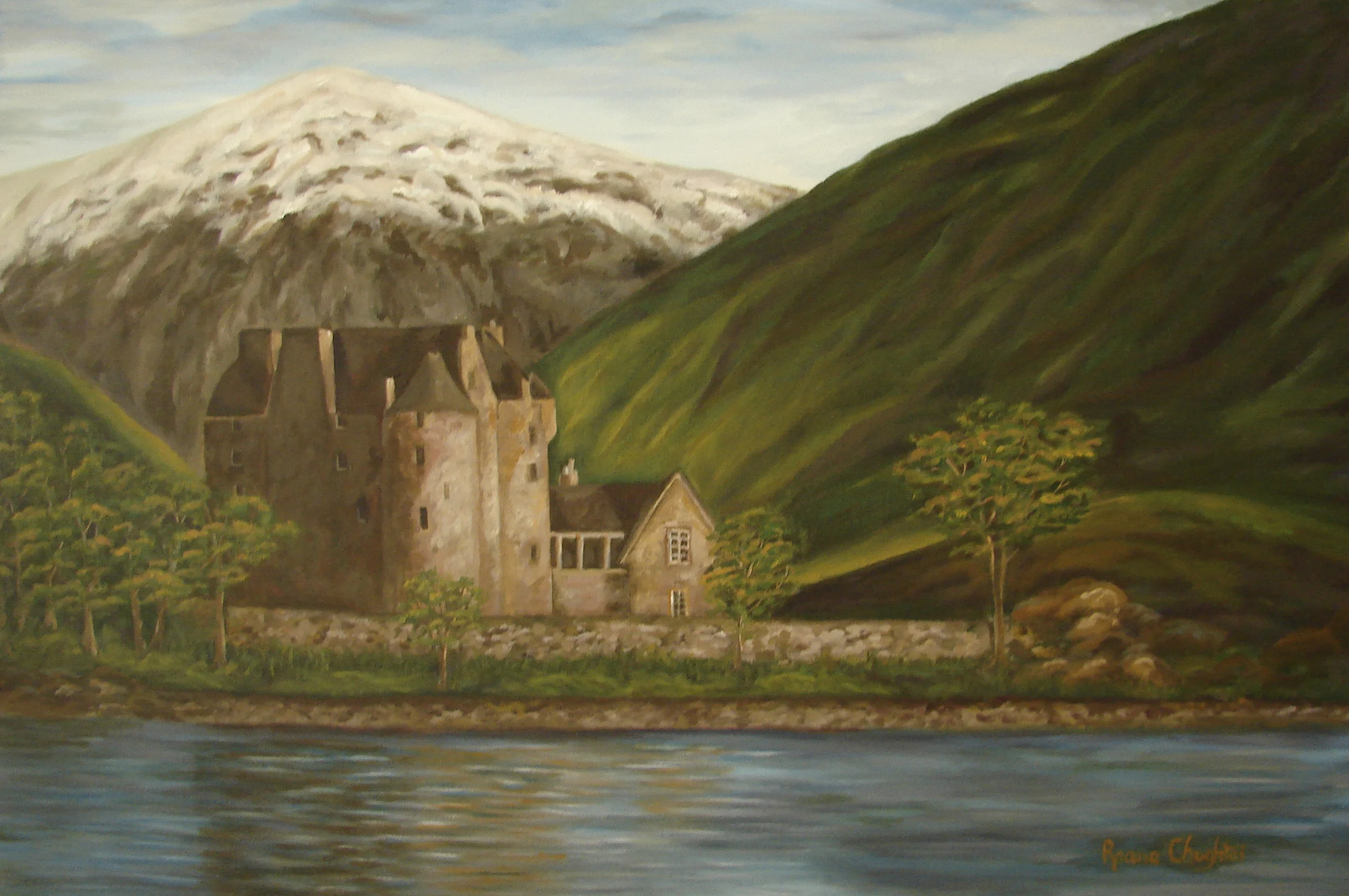 Dunderave Castle in Loch Fyne, Scotland