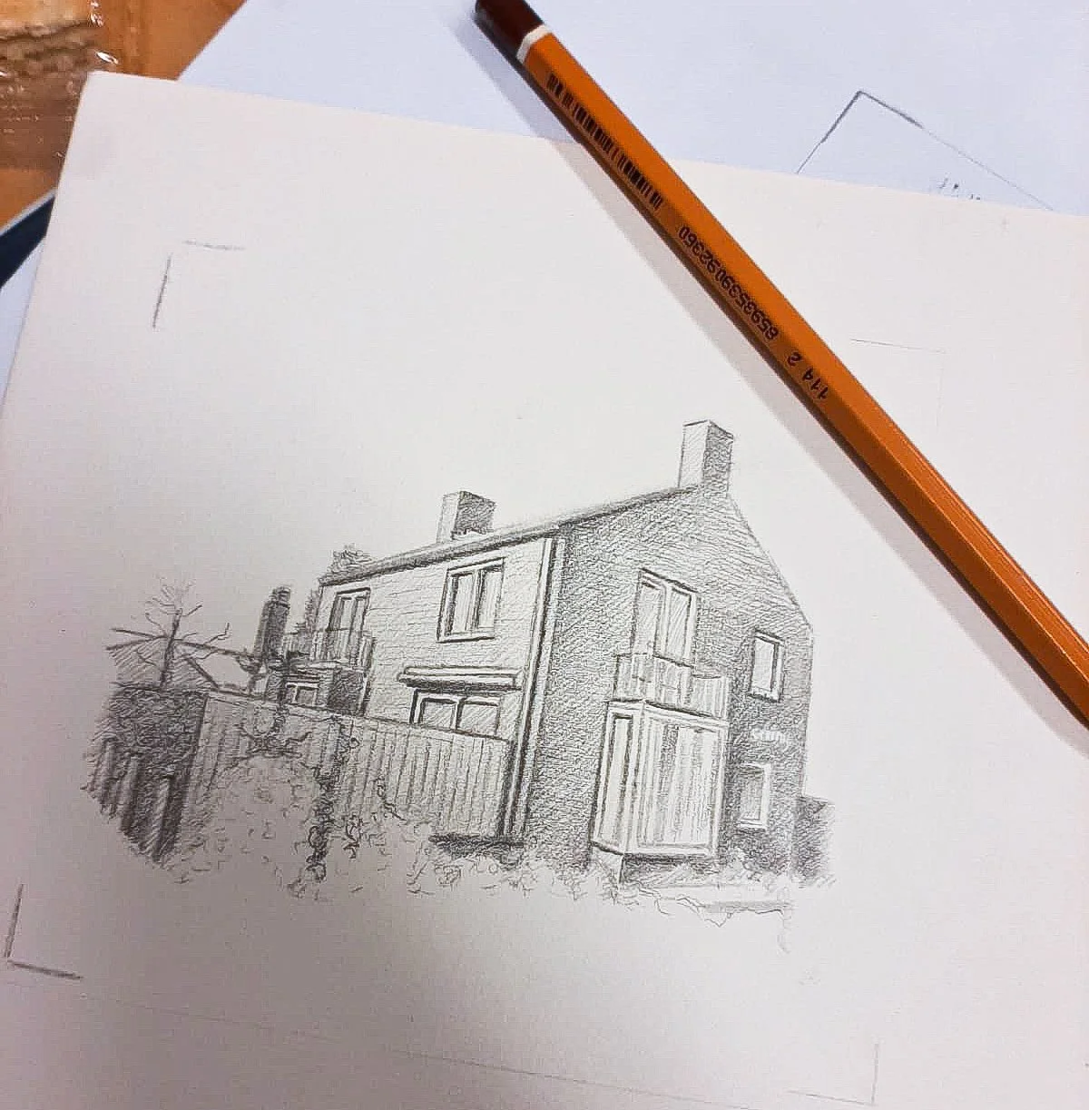Geef een tekening van een huis als persoonlijk cadeau