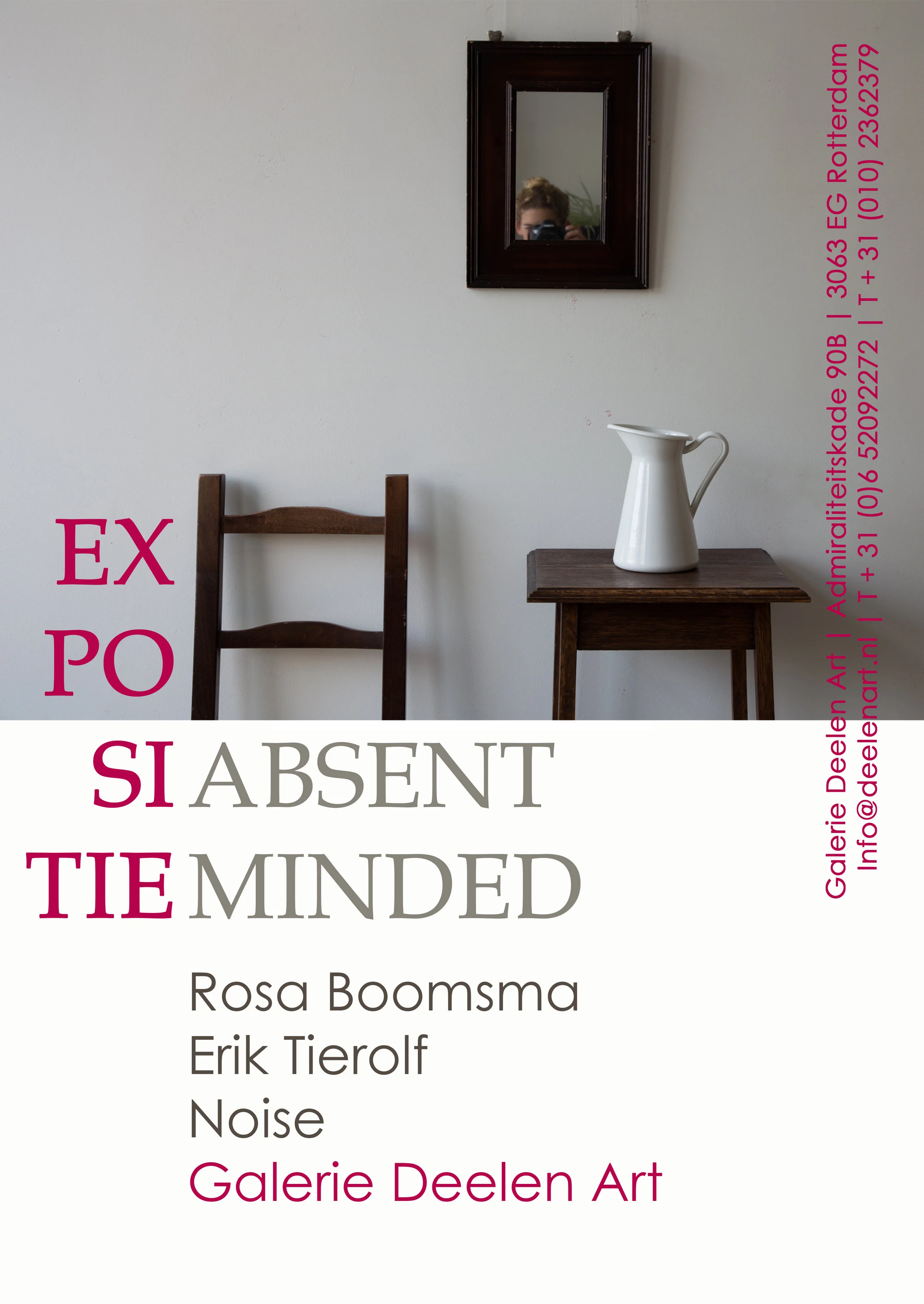 Fancy art during the holiday season? Gallery Deelen Art cordially invites you to the group exhibition entitled ‘Absent Minded’. The art works on display reveal a new view on reality. The exhibition Absent Minded shows the work of Rosa Boomsma, Erik Tierolf and Noise. Emerging talent Rosa Boomsma was winner of ‘the painting of the year’ 2015. In her paintings humanity and light are central. Established artist Erik Tierolf creates swirling paintings that provoke and incite your fantasy. Eli Dijkers is member of the Noise international collective of photographers since 2015. The members of Noise record daily live around the globe and give the viewer a new reference for their own world. The opening of the exhibition takes place December 17, 15hr at gallery Deelen Art.