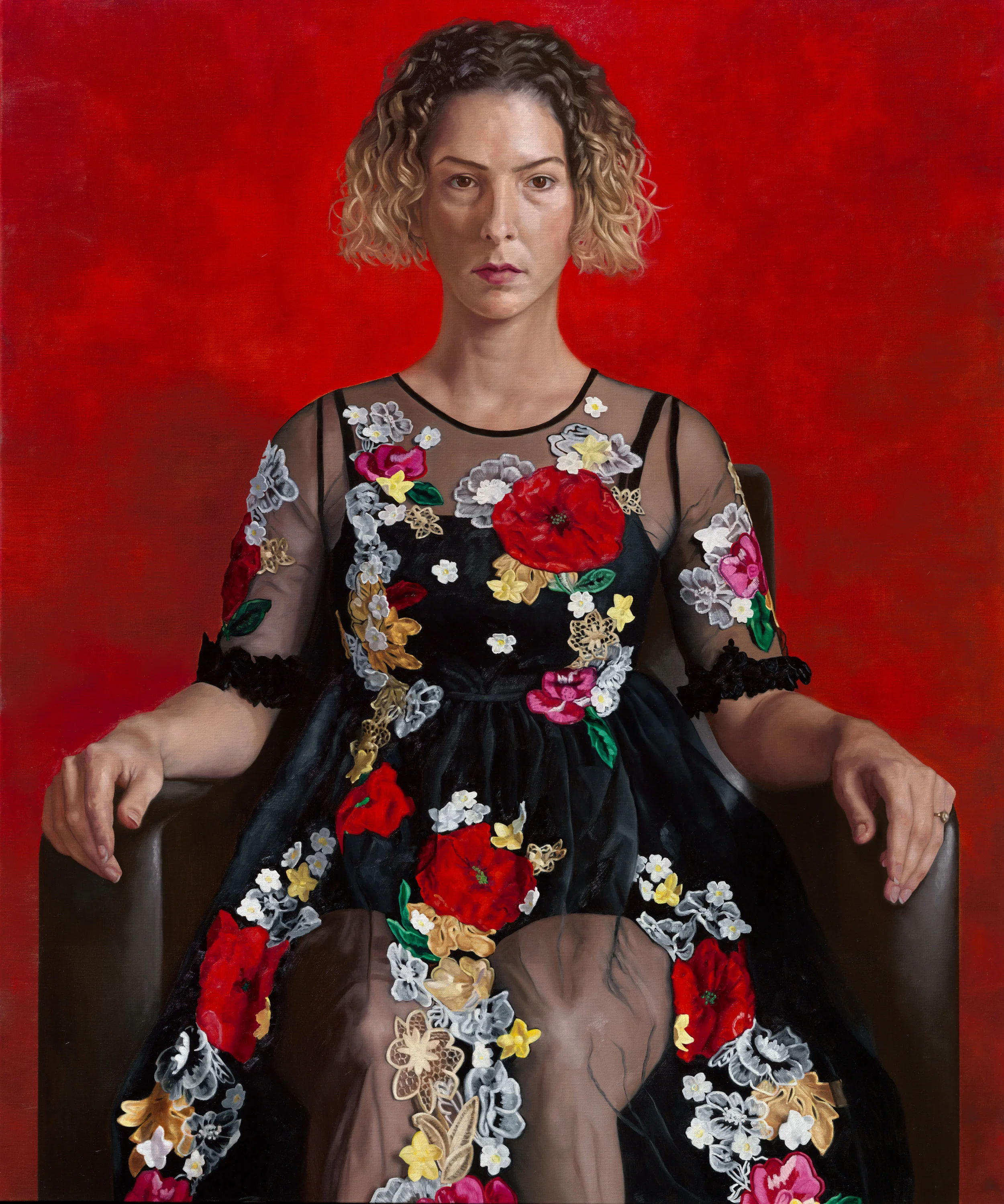 "an unintended facade" - 2018 Oil on canvas (96 x 130) Geselecteerd voor 'Weekend van het portret' door De Nederlandse Portretprijs Van 31 augustus tot en met 2 september 2018 te zien in Loods 6 te Amsterdam.