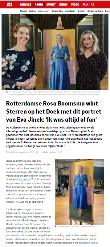 Kunst en Portretschilder Rosa Boomsma | Rotterdam