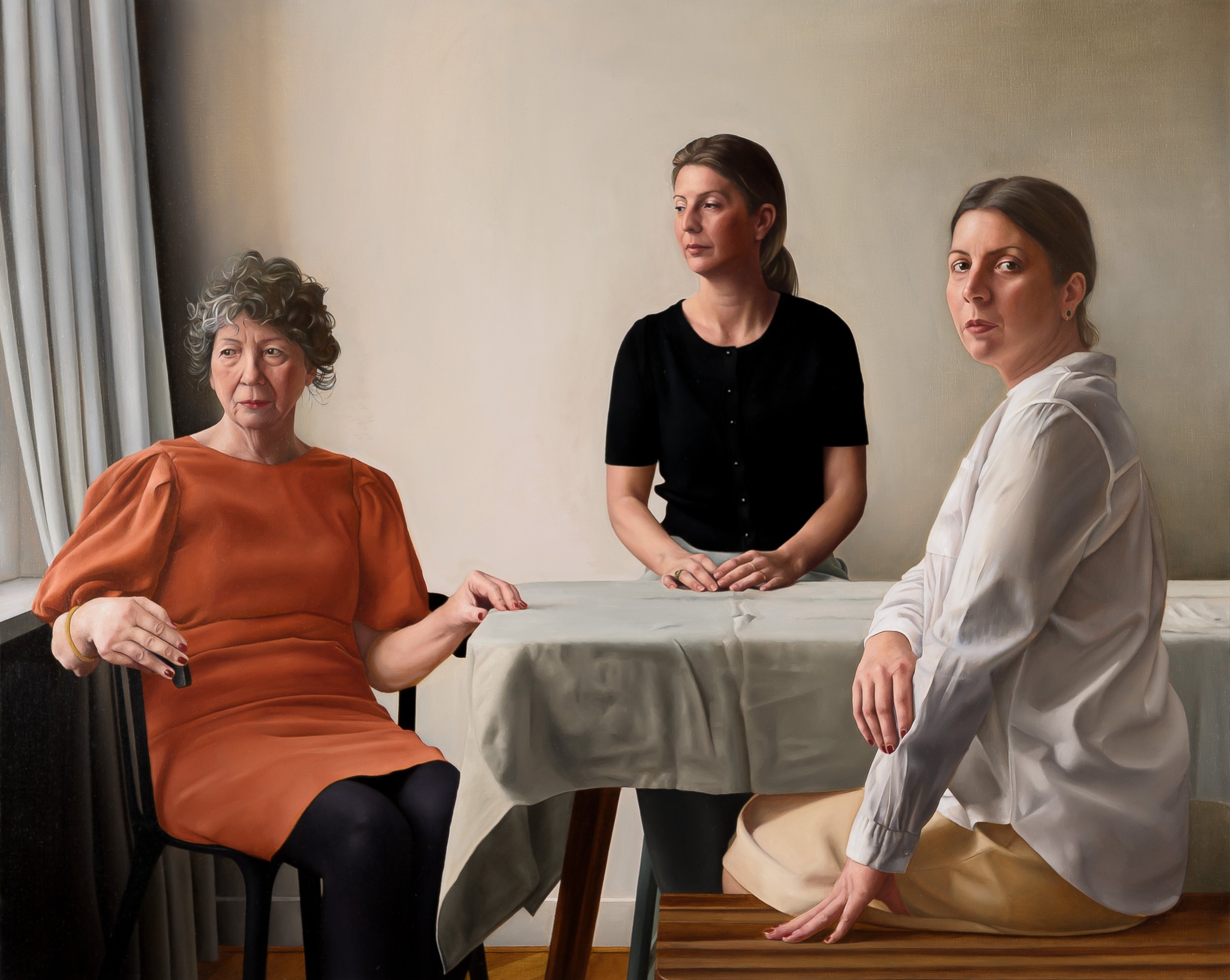 Drie vrouwen aan een tafel (2023)