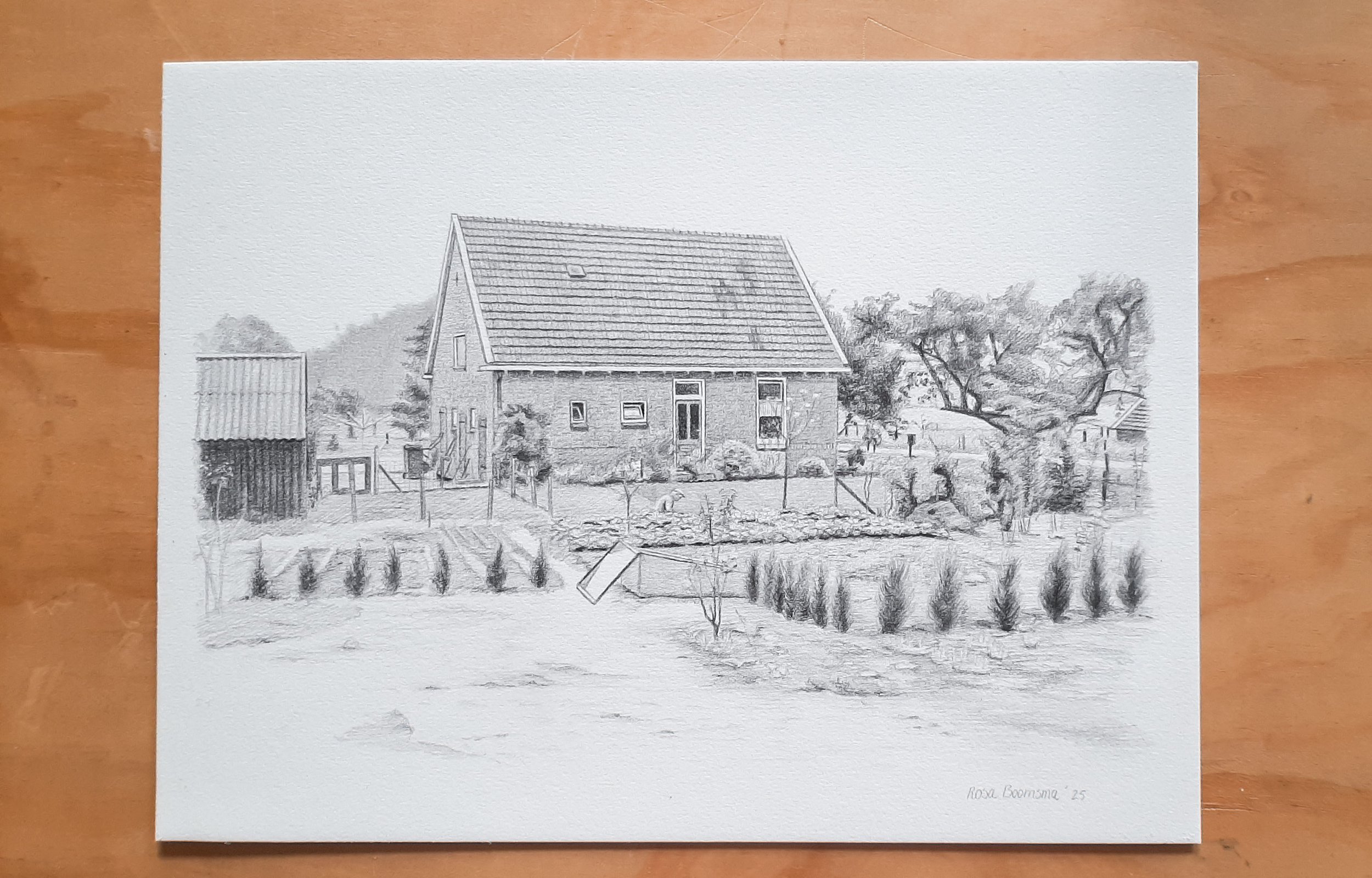 Huis laten tekenen op 200 grams papier