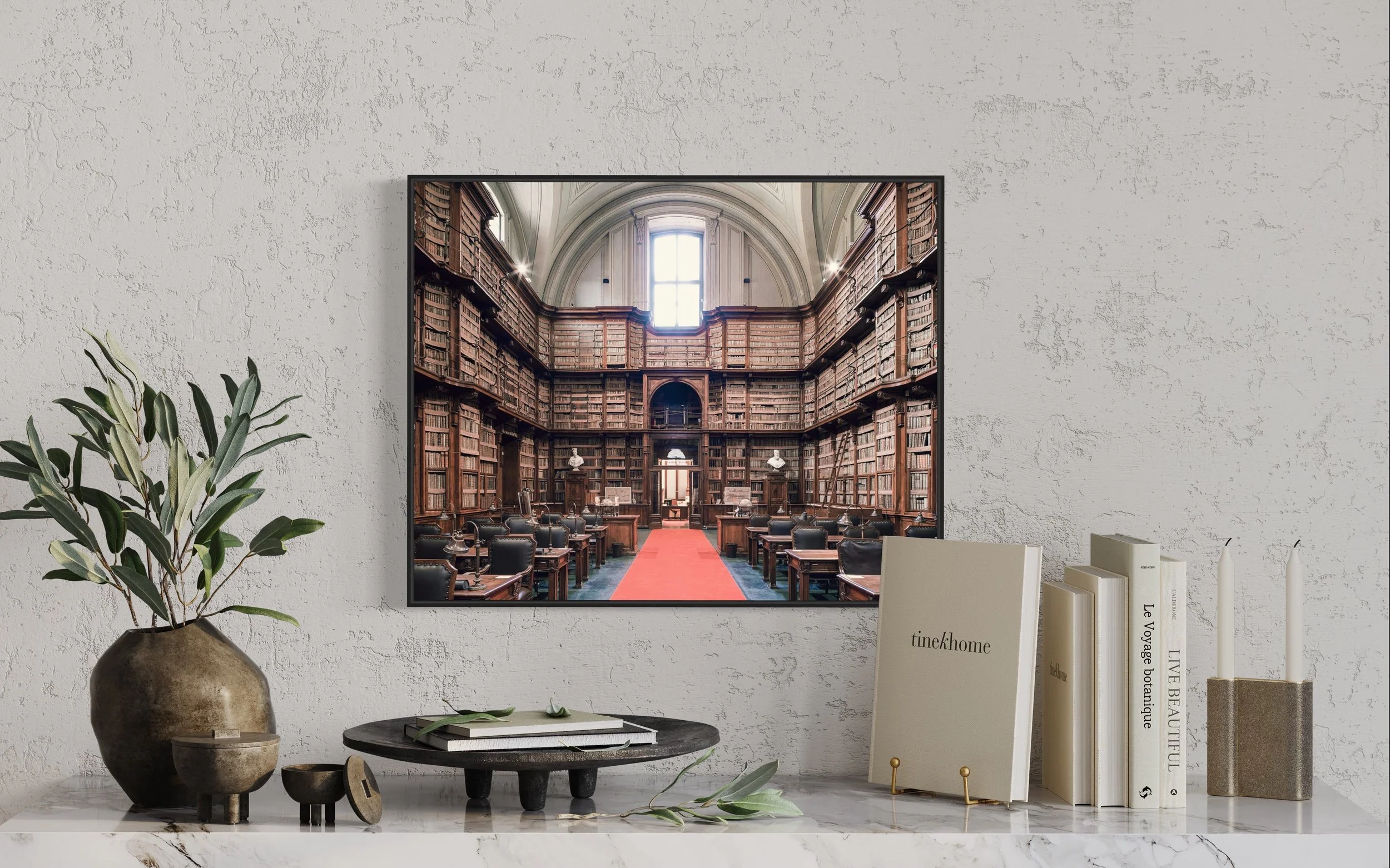 Biblioteca Angelica Rome Italy Fine Art Photography Print Thibaud Poirier books