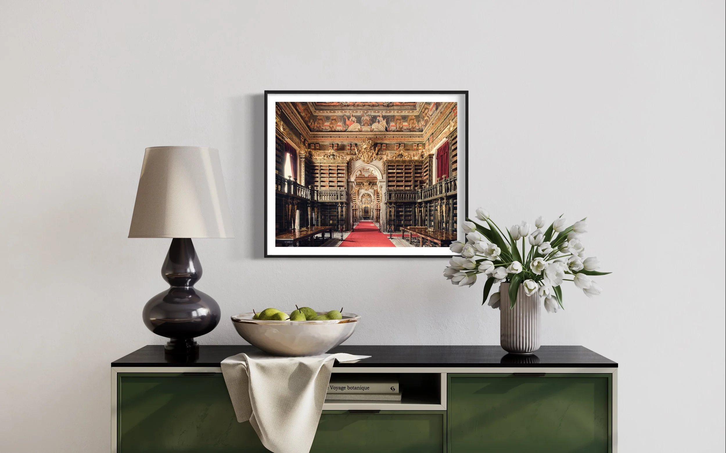 Biblioteca Joanina Coimbra Fine Art Photography Print Thibaud Poirier flowers