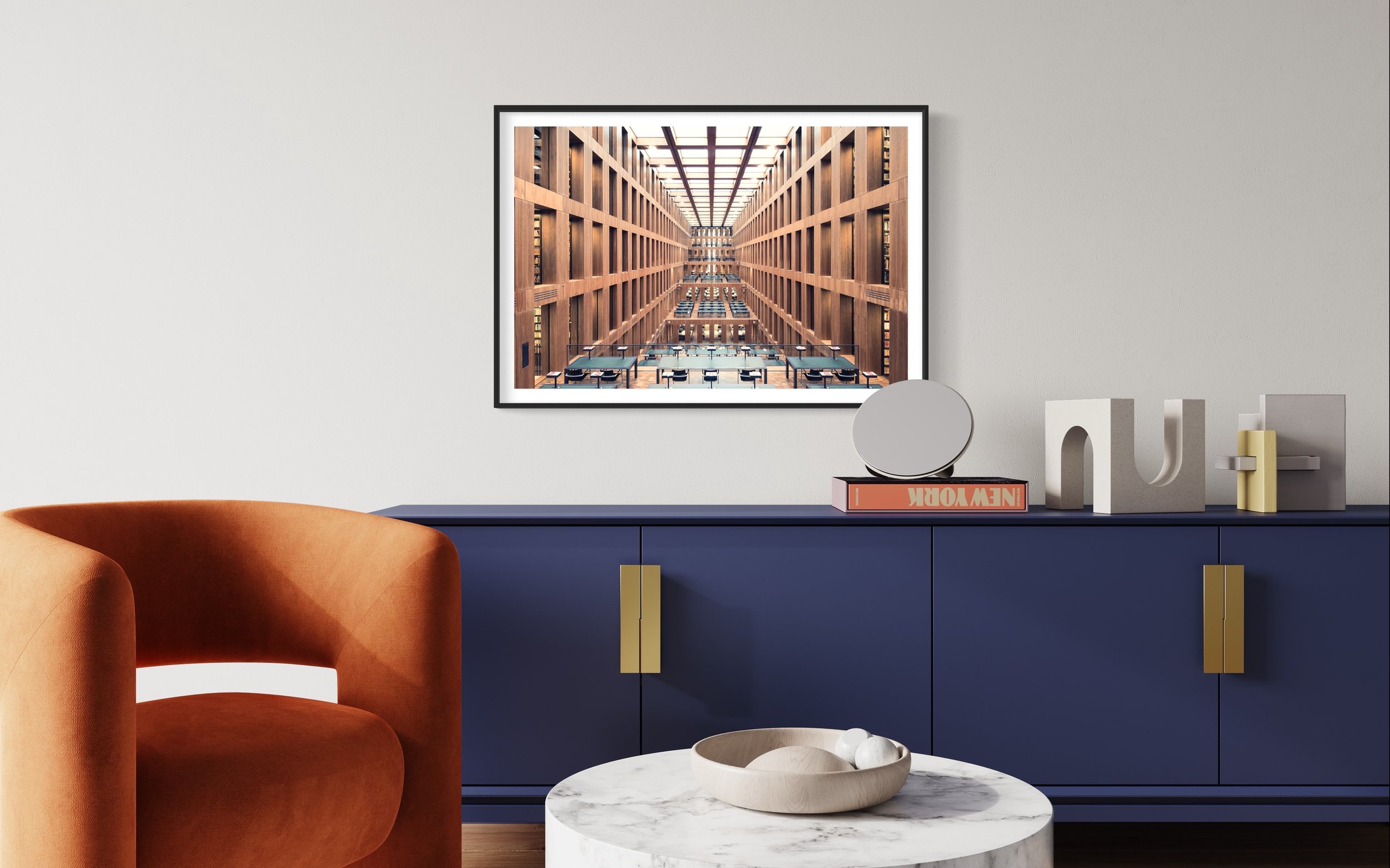 Grimm Zentrum Library Berlin Fine Art Photography Print Thibaud Poirier Cosy interior