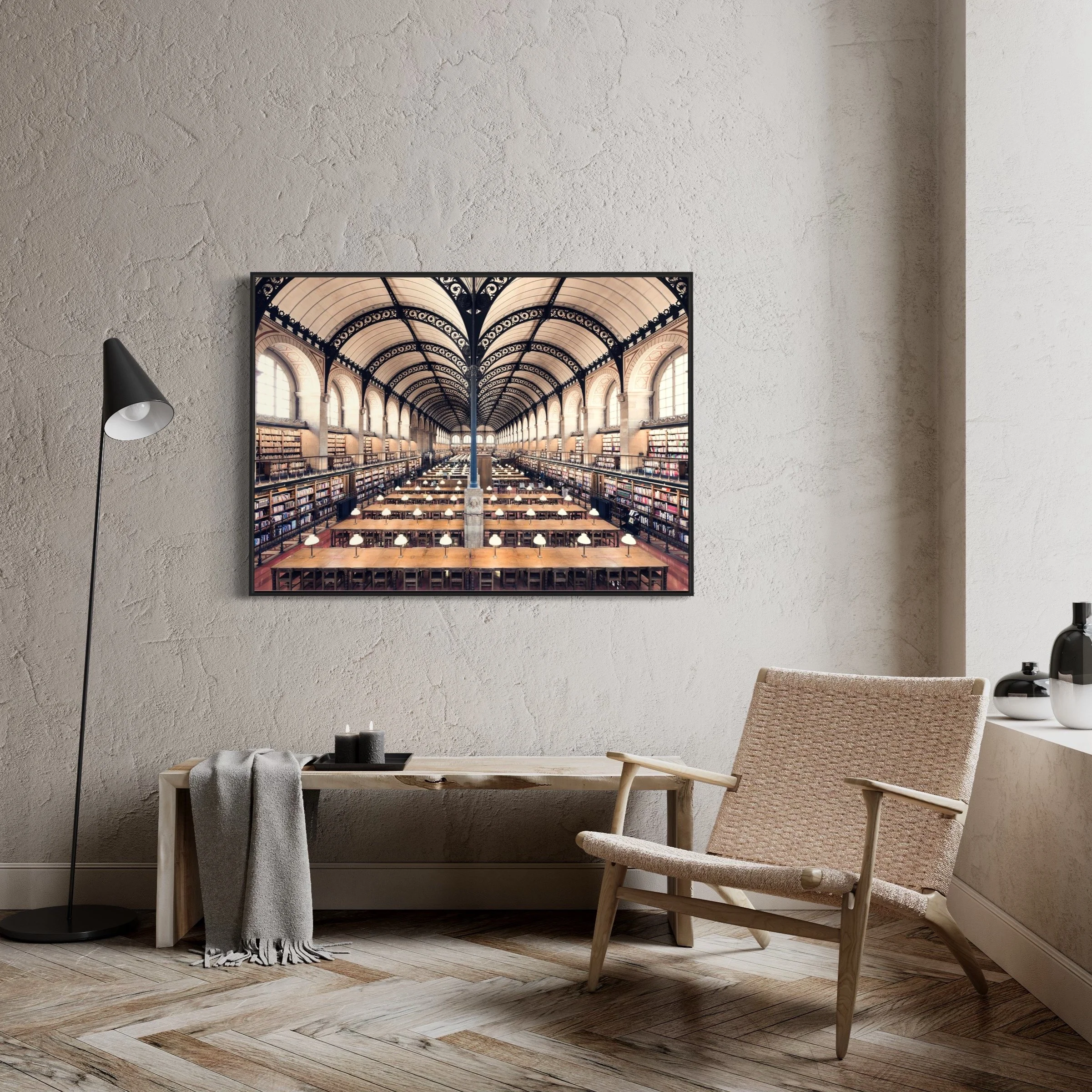 Bibliothèque Sainte Geneviève Fine Art Photography Print Thibaud Poirier Japandi cosy interior