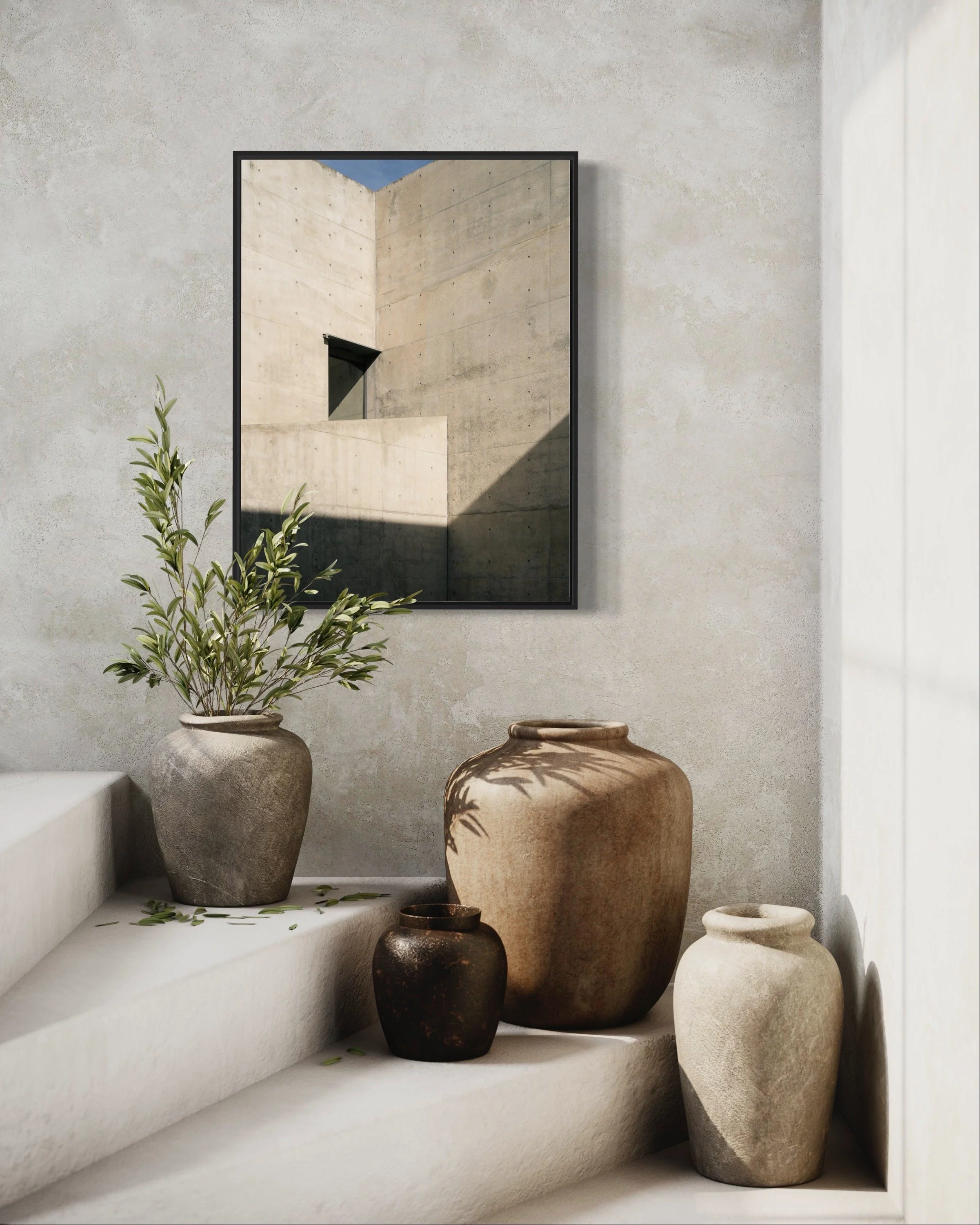 Chichu Art Museum Tadao Ando concrete architecture Naoshima Art Photography Print Thibaud Poirier wabi-sabi