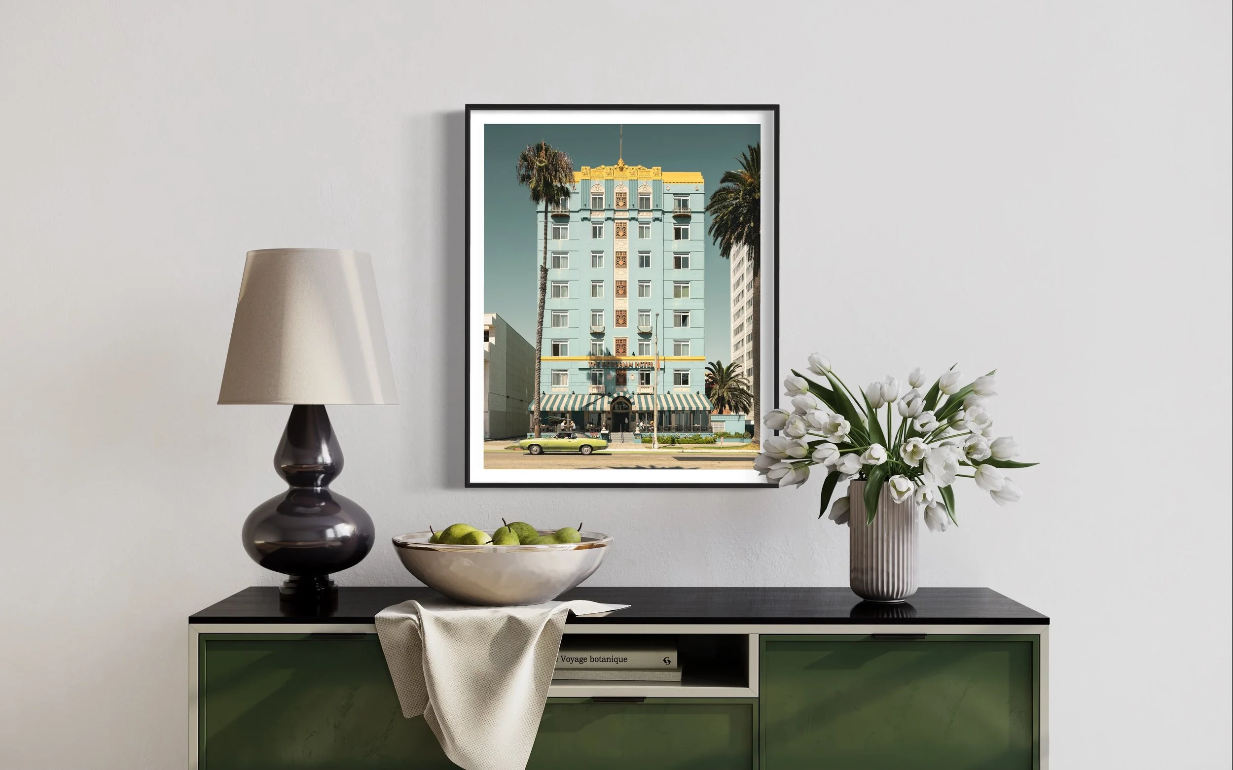 The Georgian Hotel Santa Monica Fine Art Photography Print Thibaud Poirier flowers