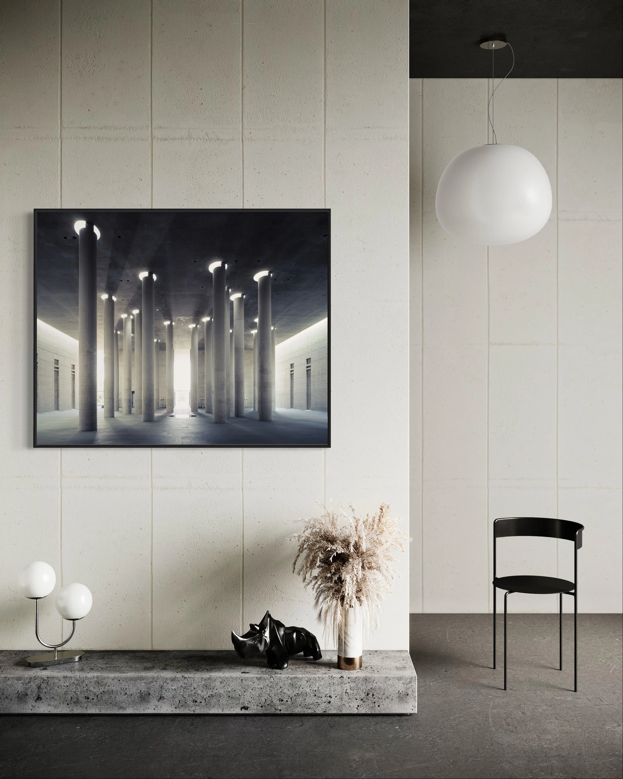 Halls of Columns Berlin Krematorium Fine Art Photography Print Thibaud Poirier