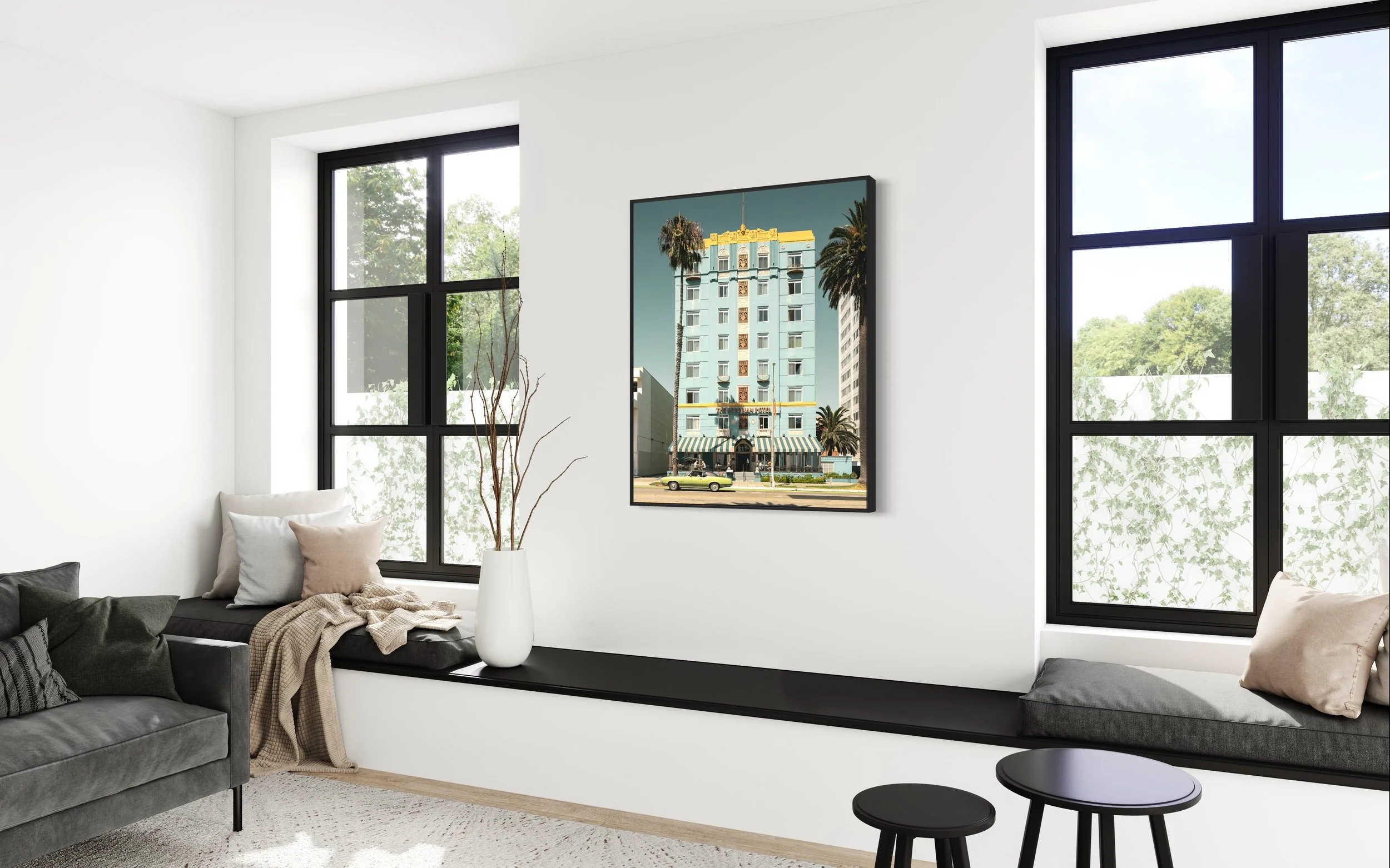 The Georgian Hotel Santa Monica Fine Art Photography Print Thibaud Poirier cosy interior