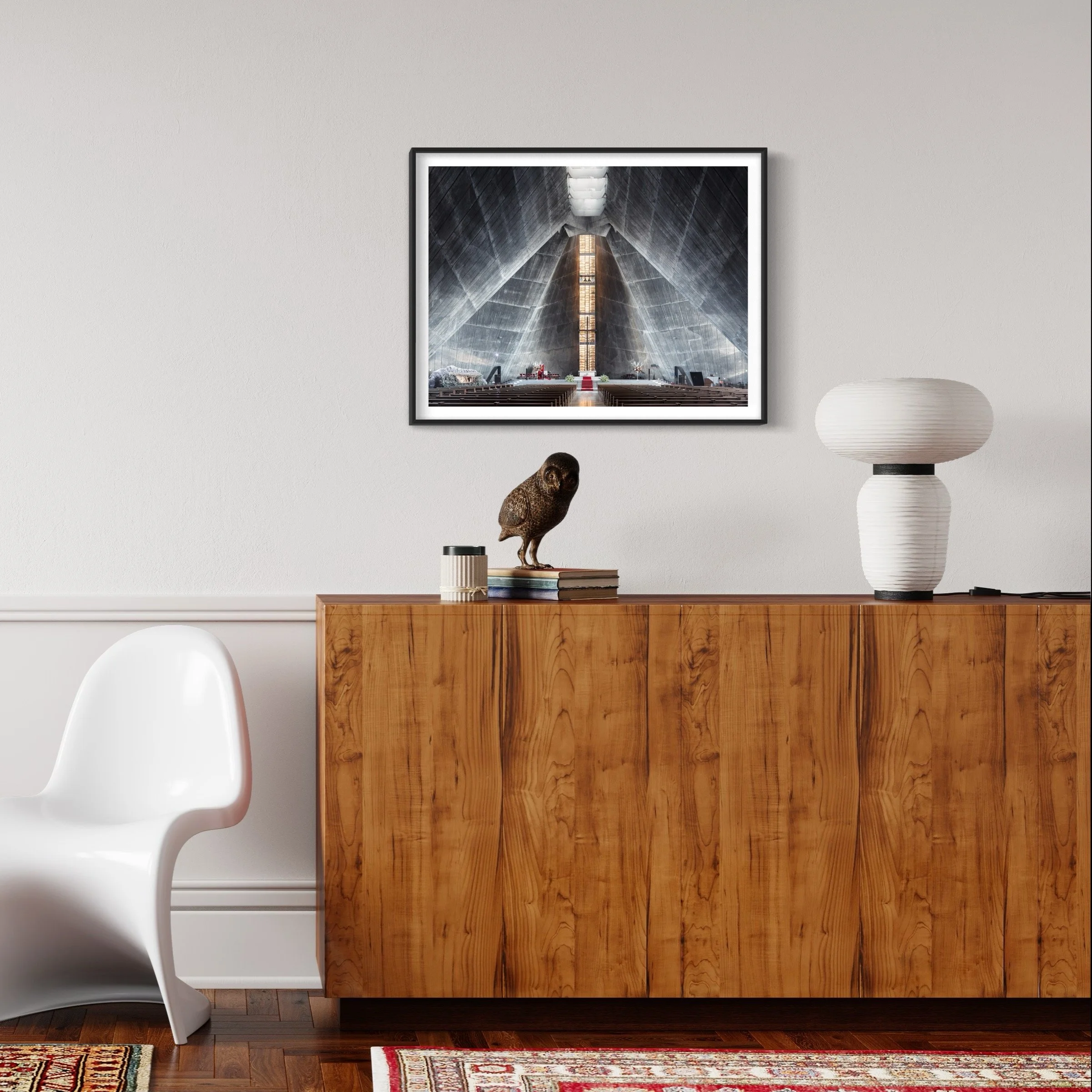 Saint Mary's Cathedral Tokyo Fine Art Photography Print Thibaud Poirier cosy interior