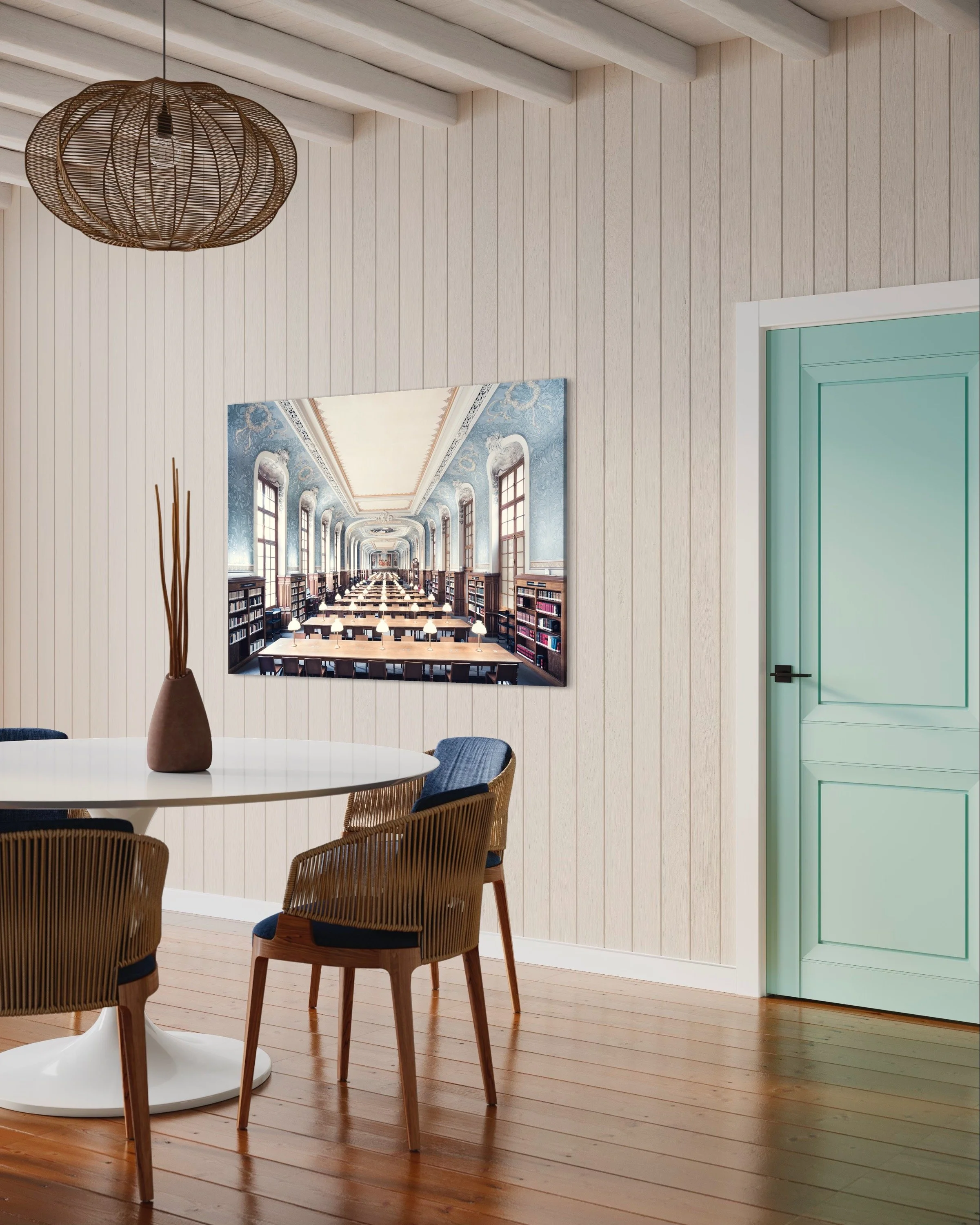 Bibliothèque de la Sorbonne Fine Art Photography Print Thibaud Poirier cosy dining room