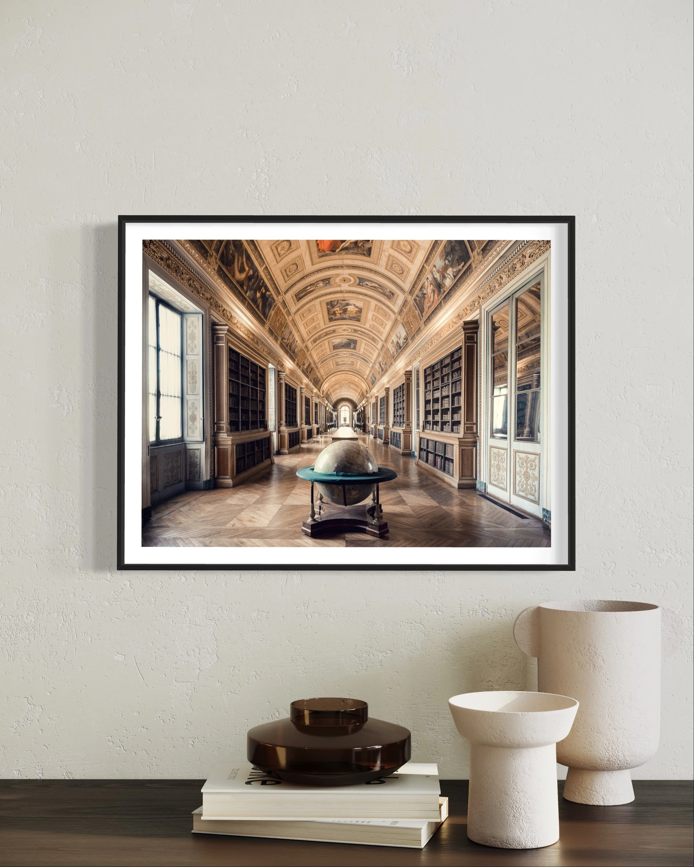 Galerie de Diane Bibliothèque Chateau Fontainebleau Fine Art Photography Print Thibaud Poirier vases