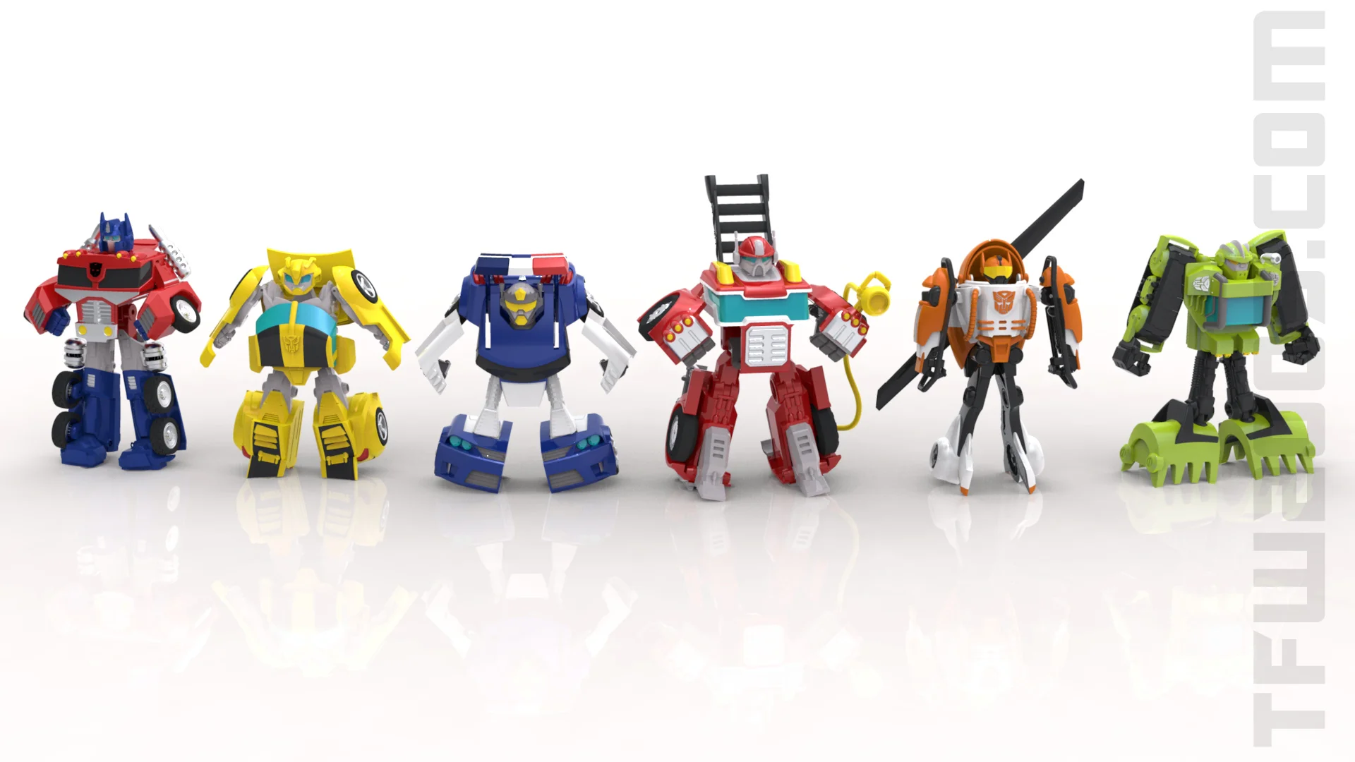Optimus Prime Bumblebee Chase Heatwave Blades Boulder