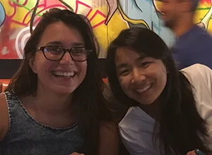 Emily (left) and Alana (right) celebrating!